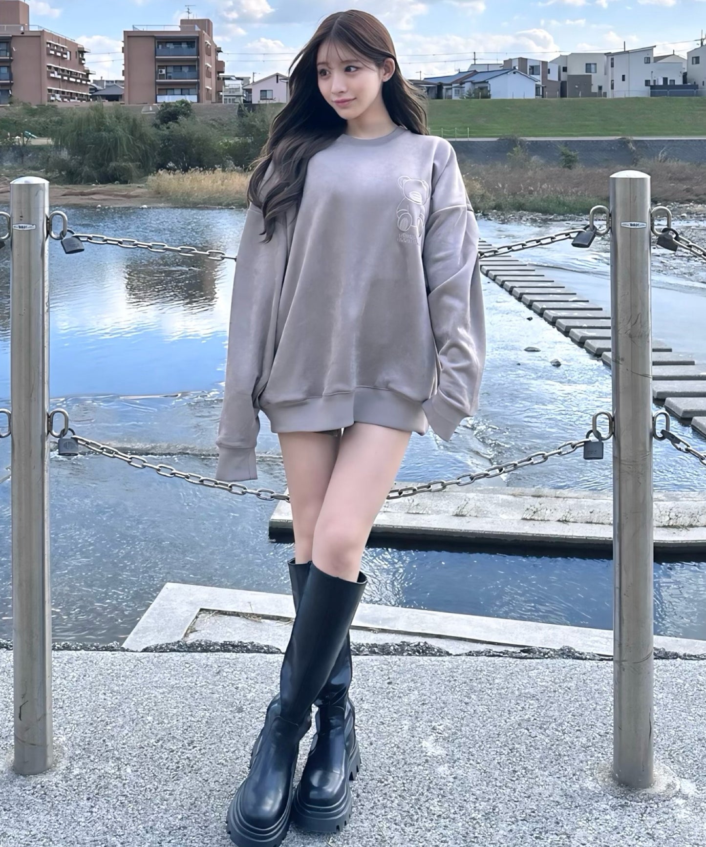 エンボスくまワイドトレーナー