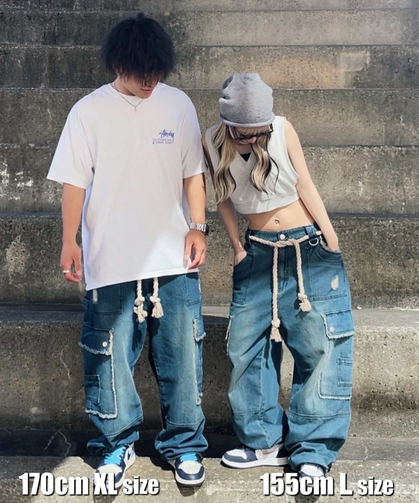 デニムカーゴパンツ