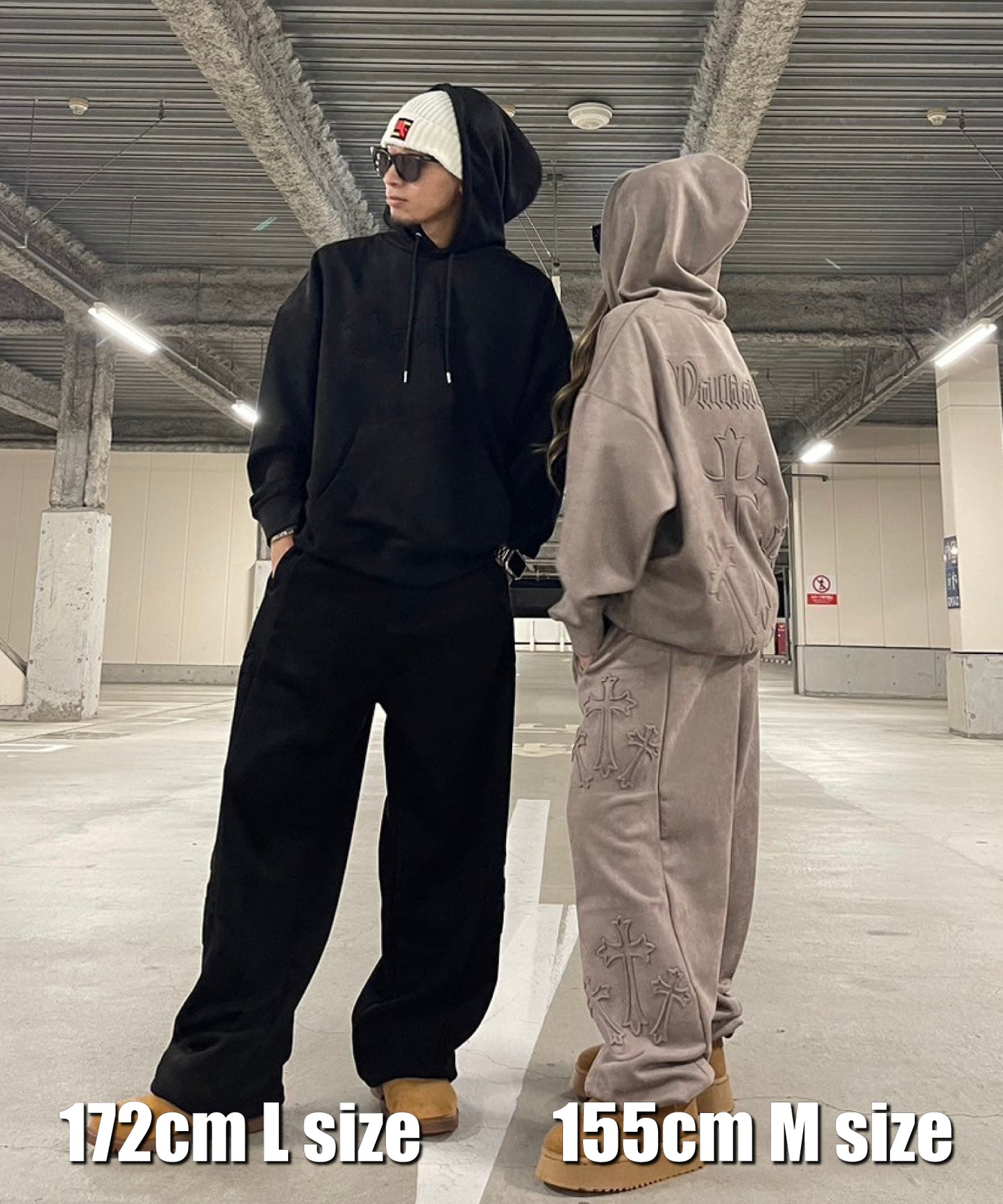 カットスエード クロスエンボス セットアップ
