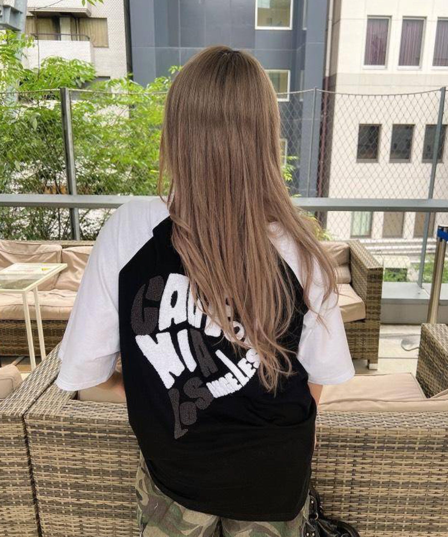 ラグラン配色Tシャツ