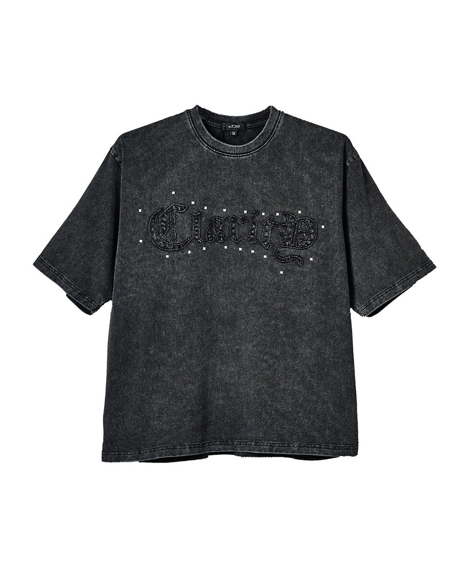 アップリケ半袖Tシャツ
