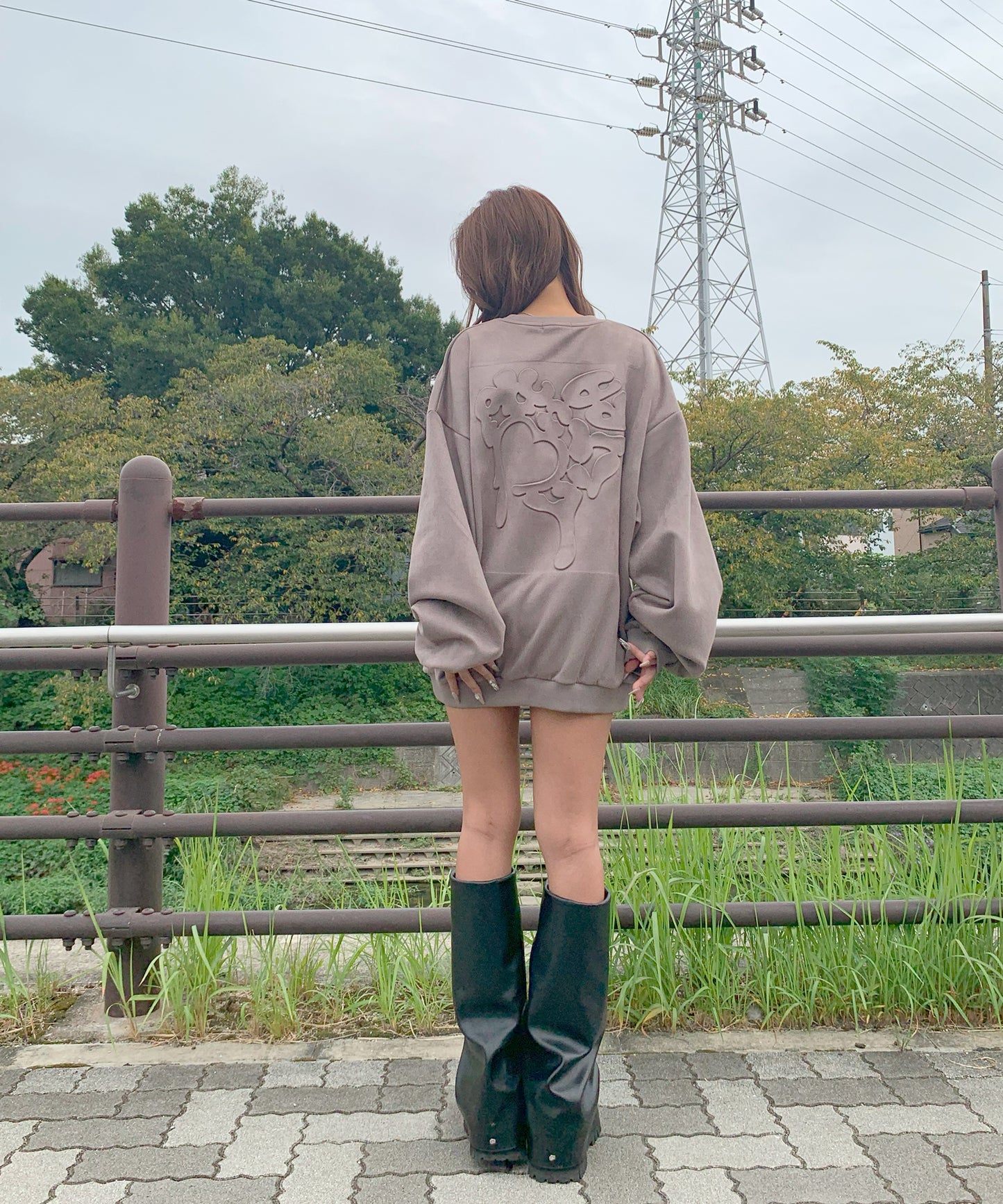 スエード ハートエンボストレーナー
