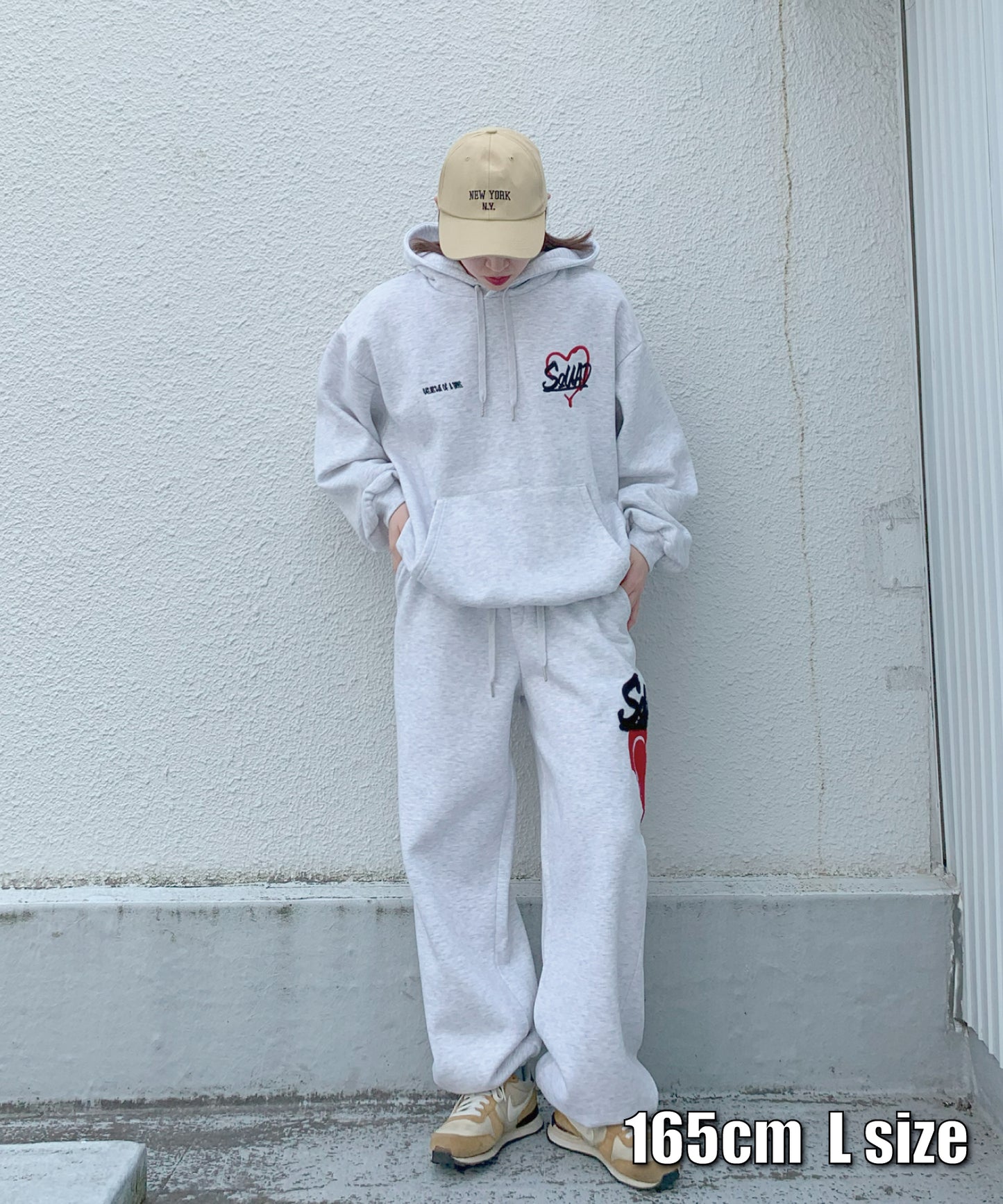 ハートサガラ刺繍セットアップ