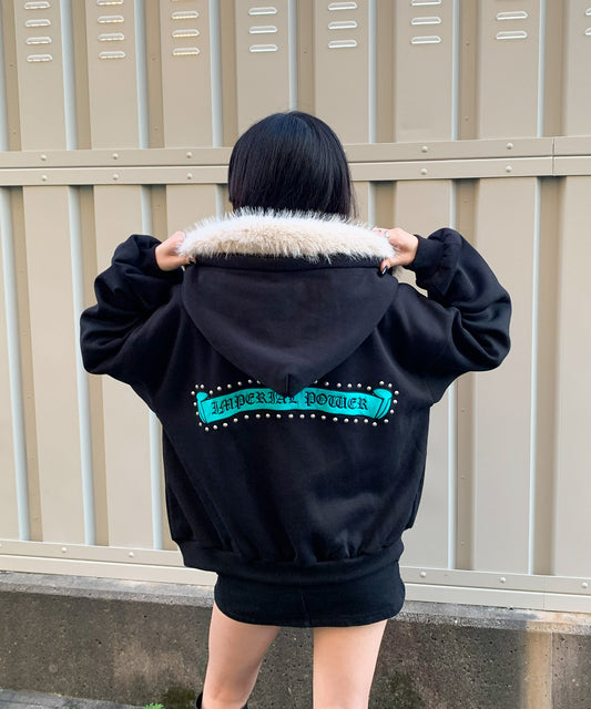 フードファークラウンZIPパーカー