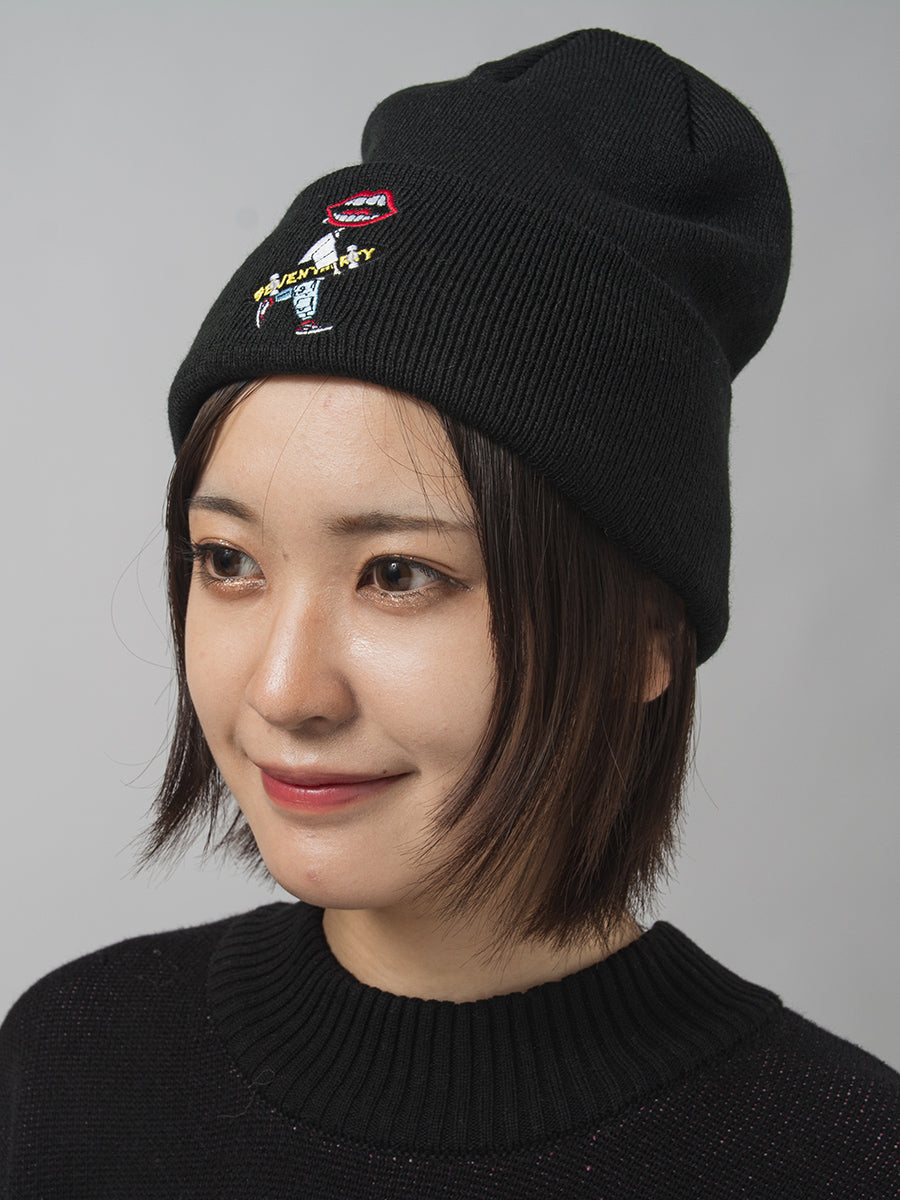 なみおくんワンポイントニットキャップ