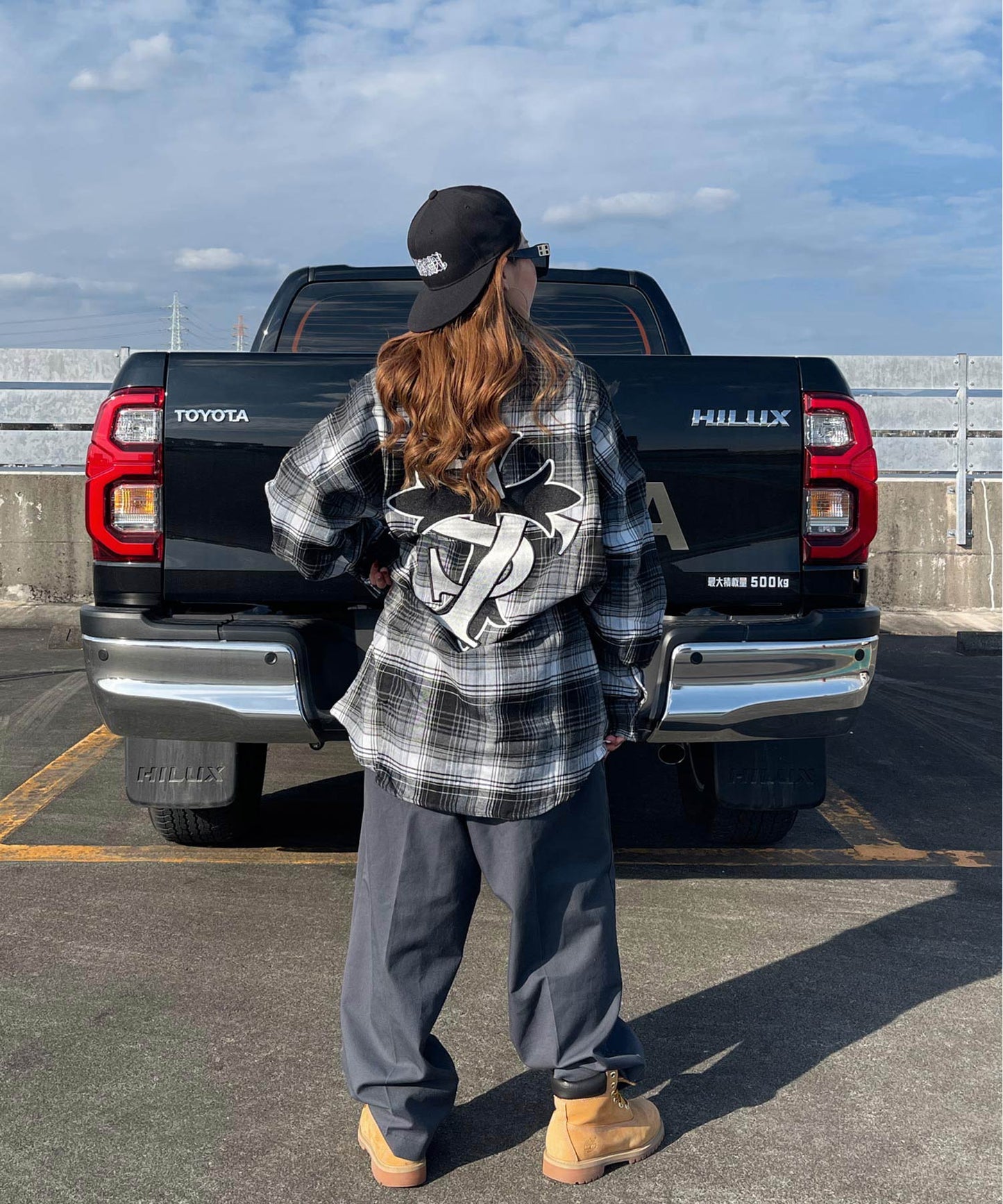 クロスモチーフドルマン長袖シャツ