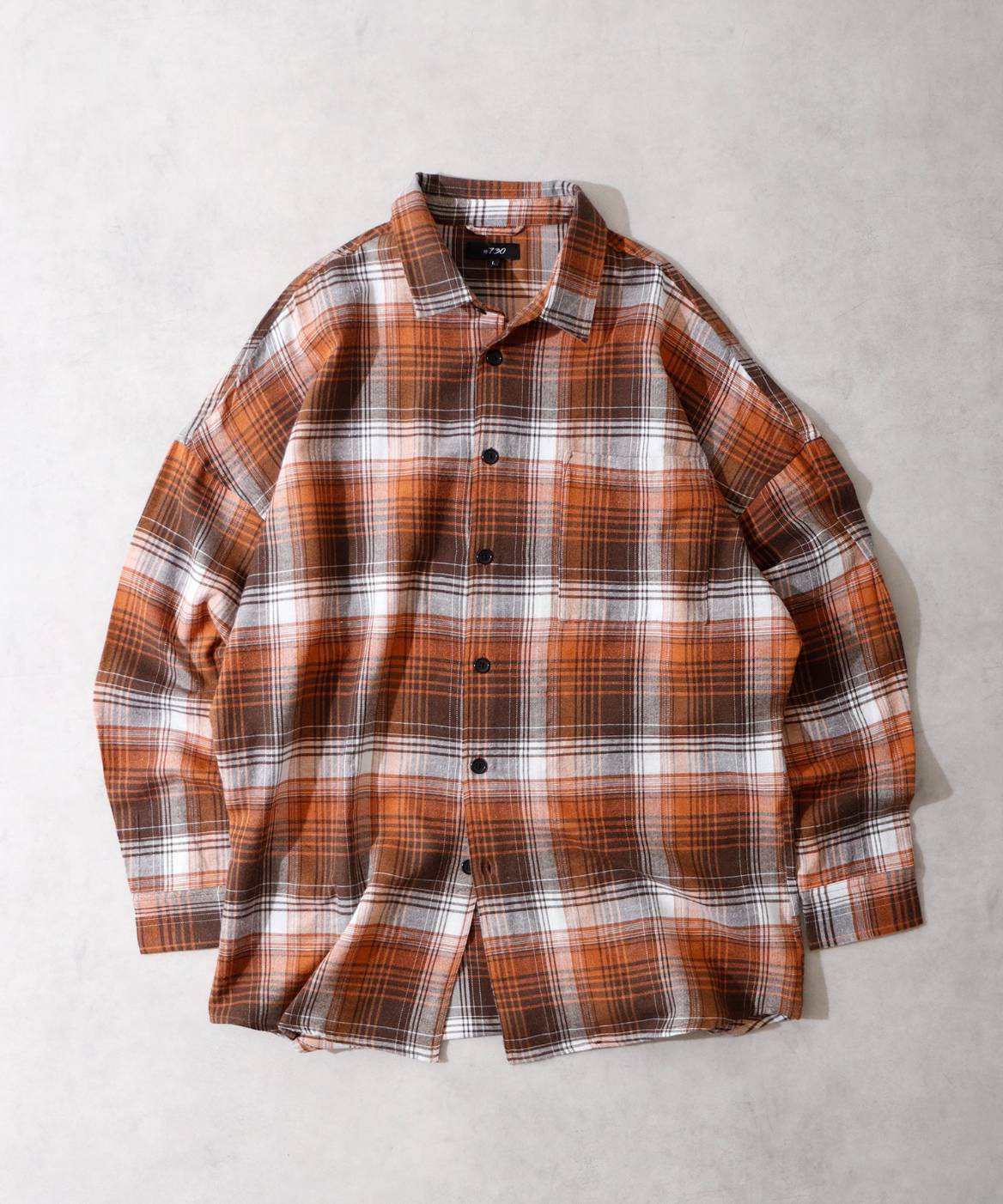 クロスモチーフドルマン長袖シャツ