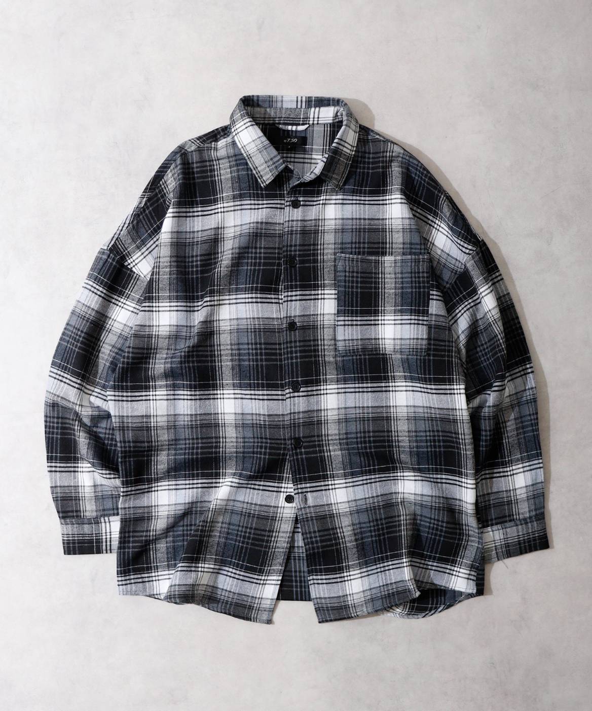 クロスモチーフドルマン長袖シャツ