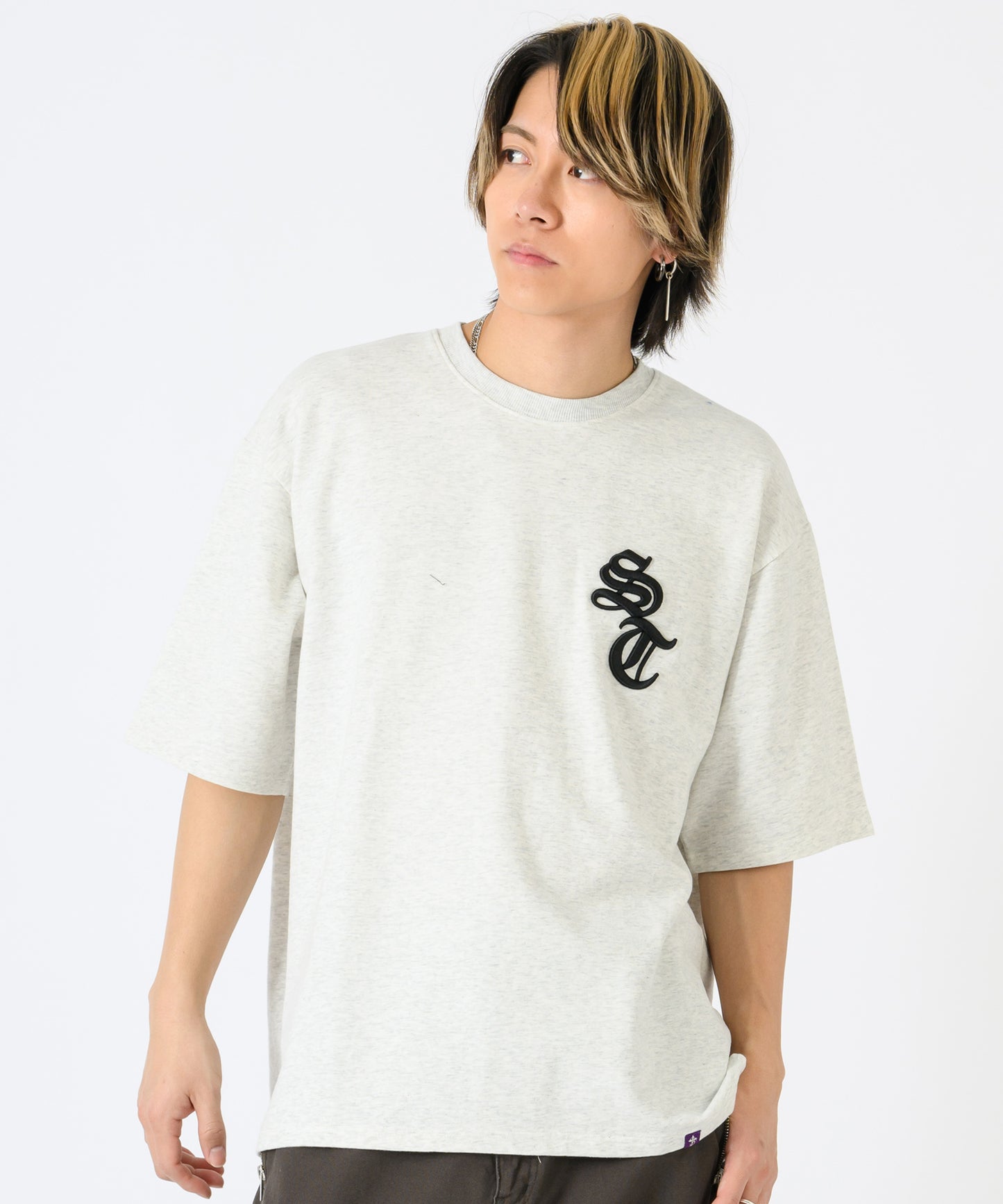 デニムアップリケTシャツ