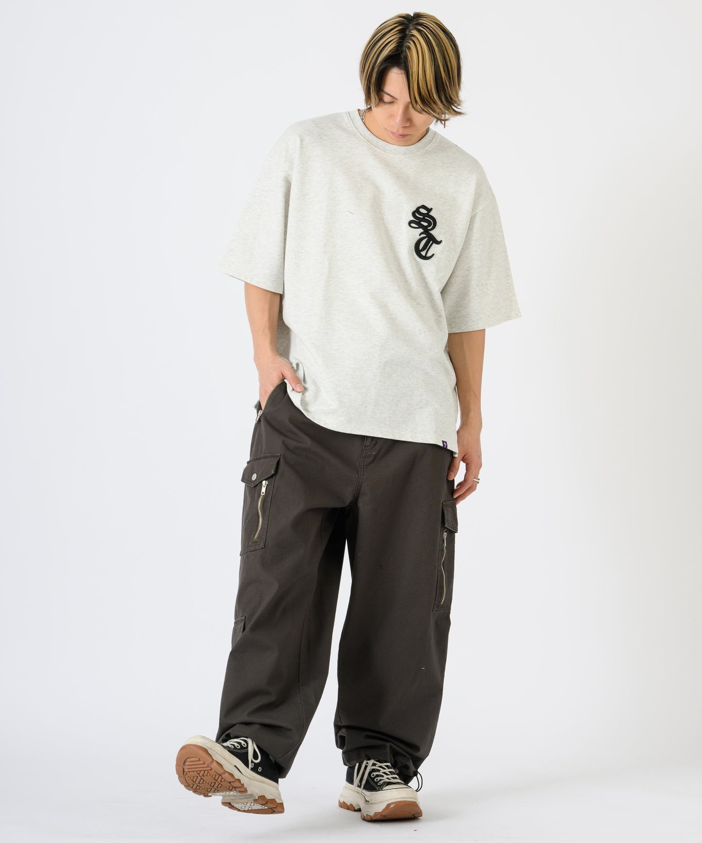 デニムアップリケTシャツ