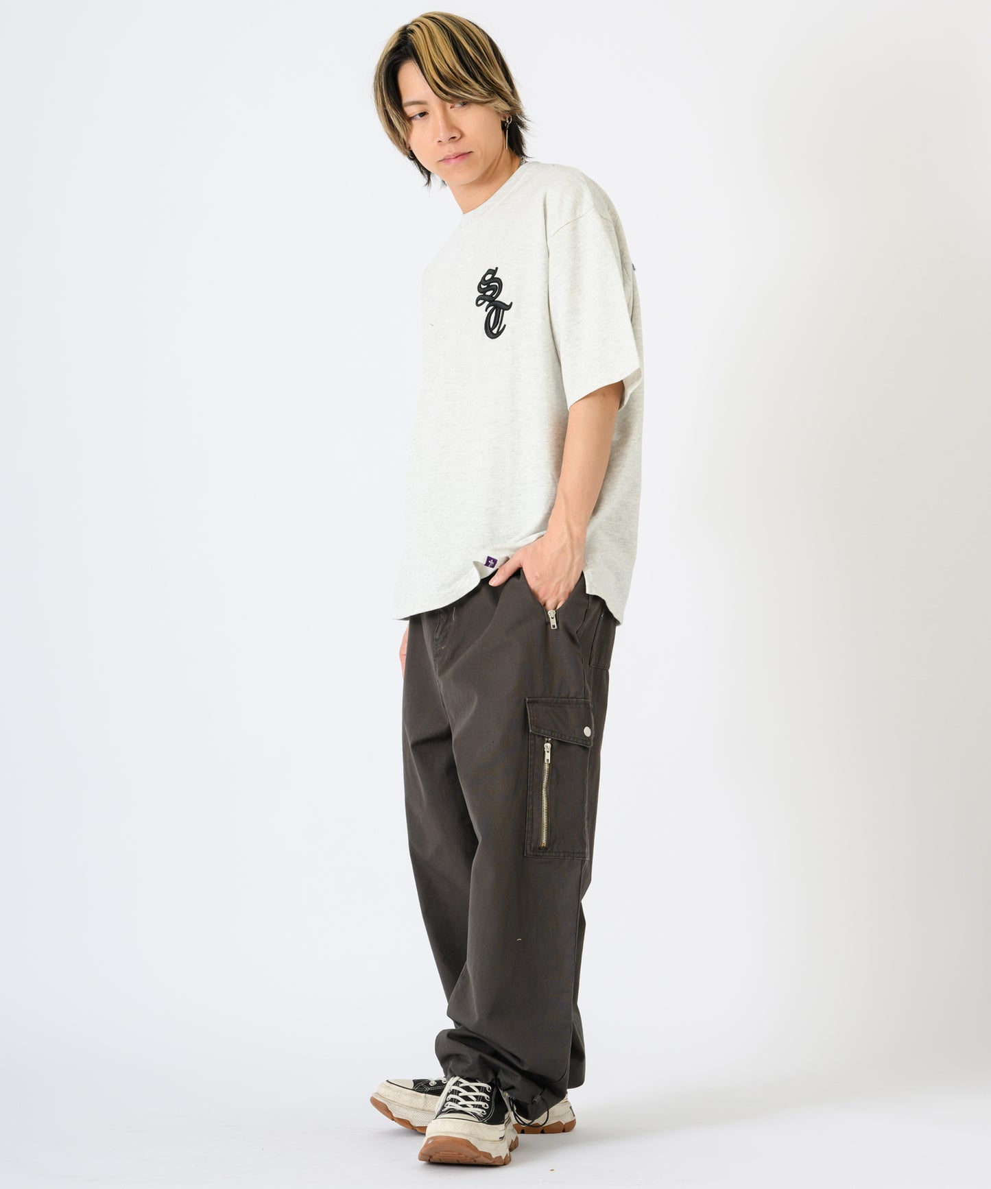 デニムアップリケTシャツ