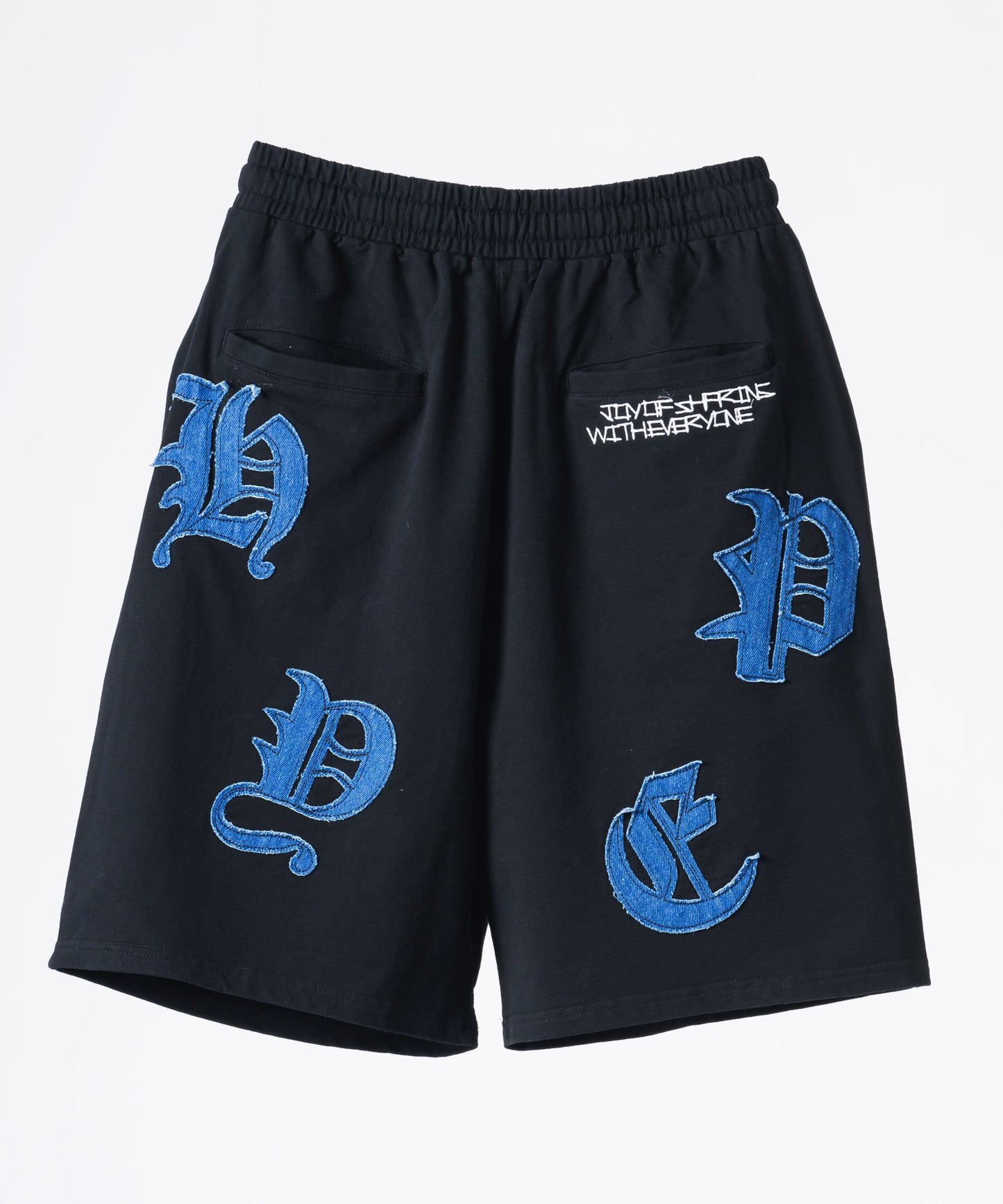 デニムアップリケショートパンツ