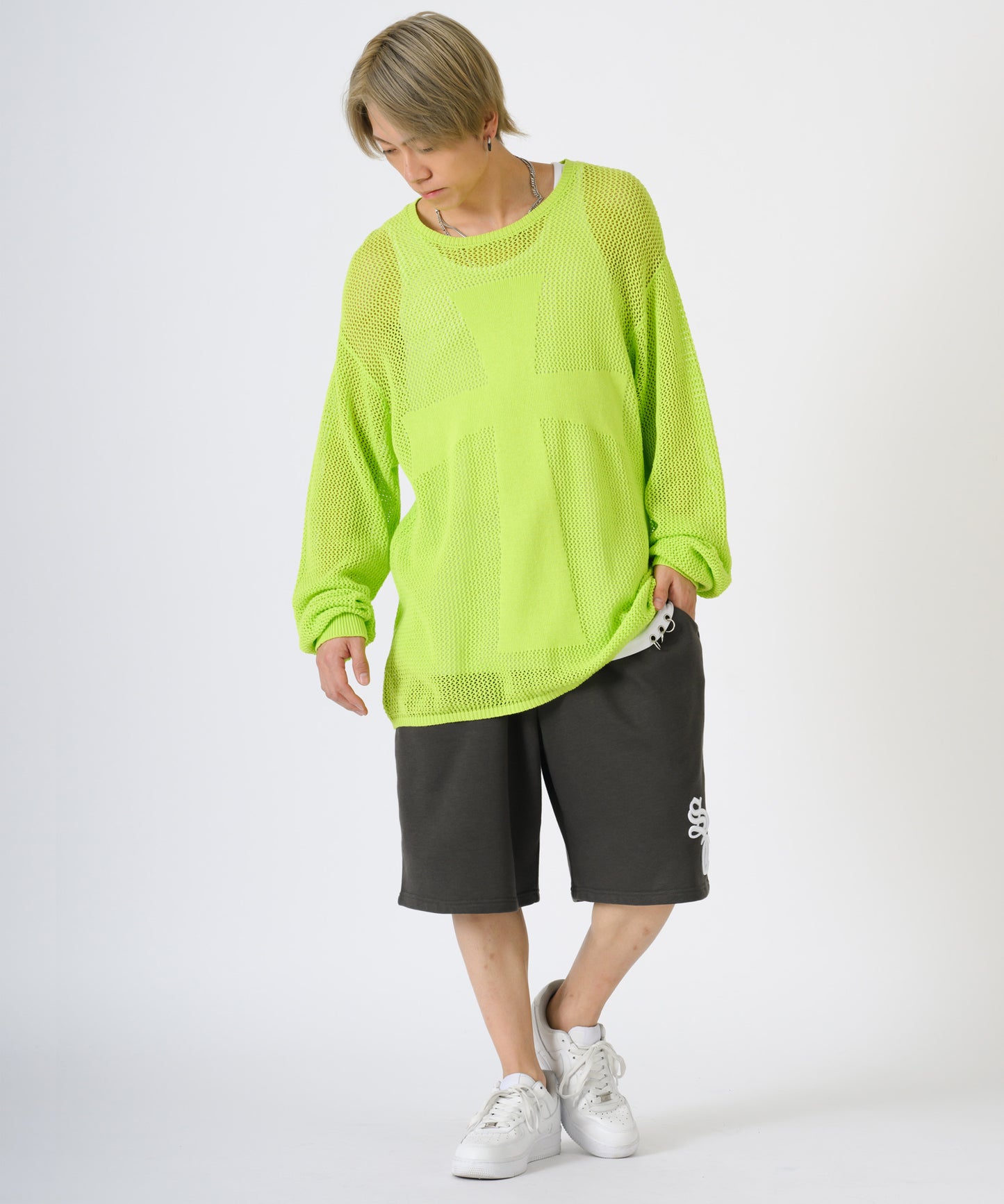 デニムアップリケショートパンツ