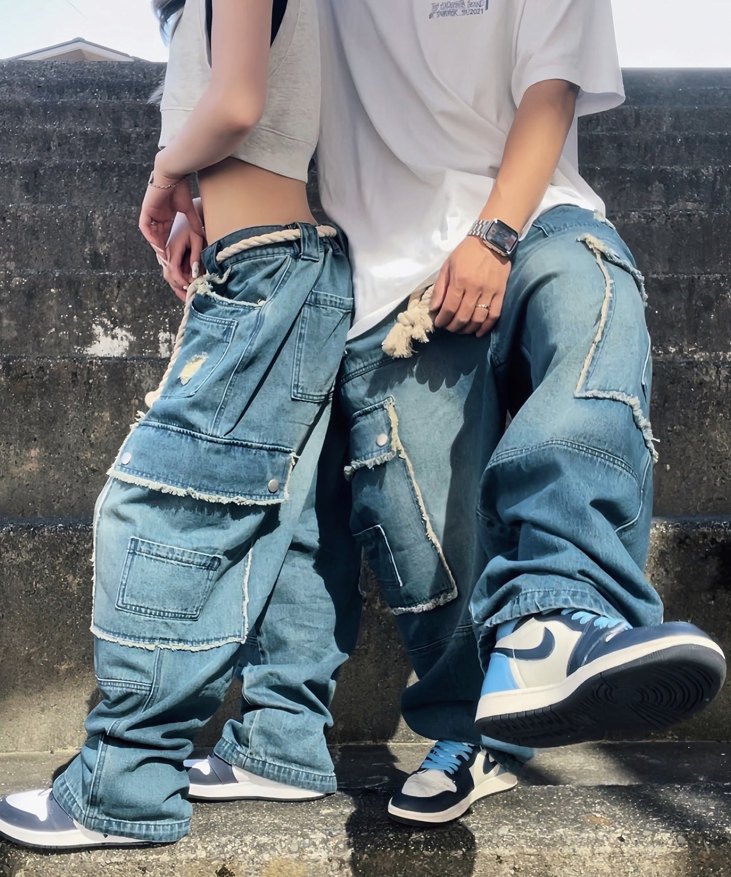 デニムカーゴパンツ