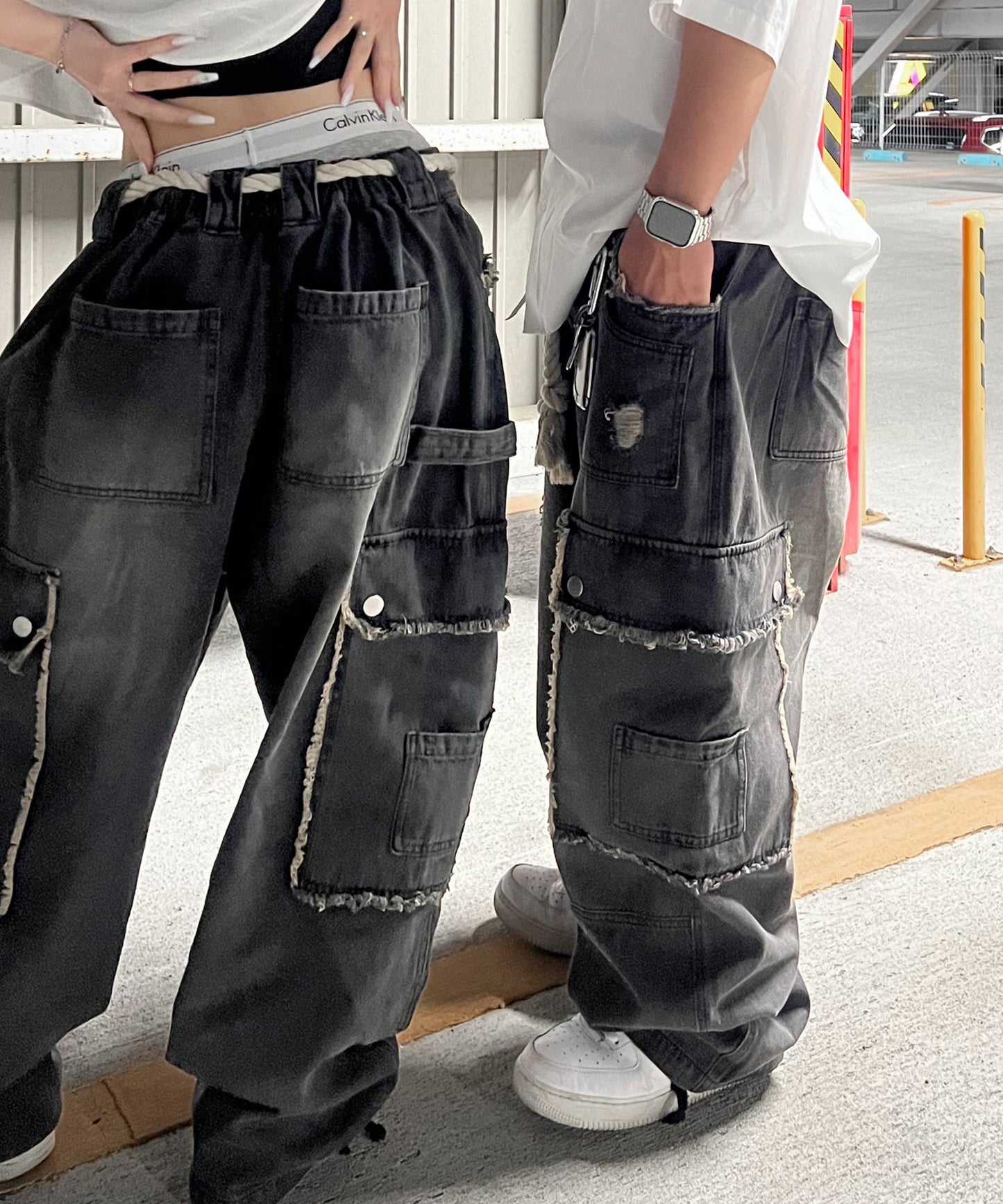 デニムカーゴパンツ