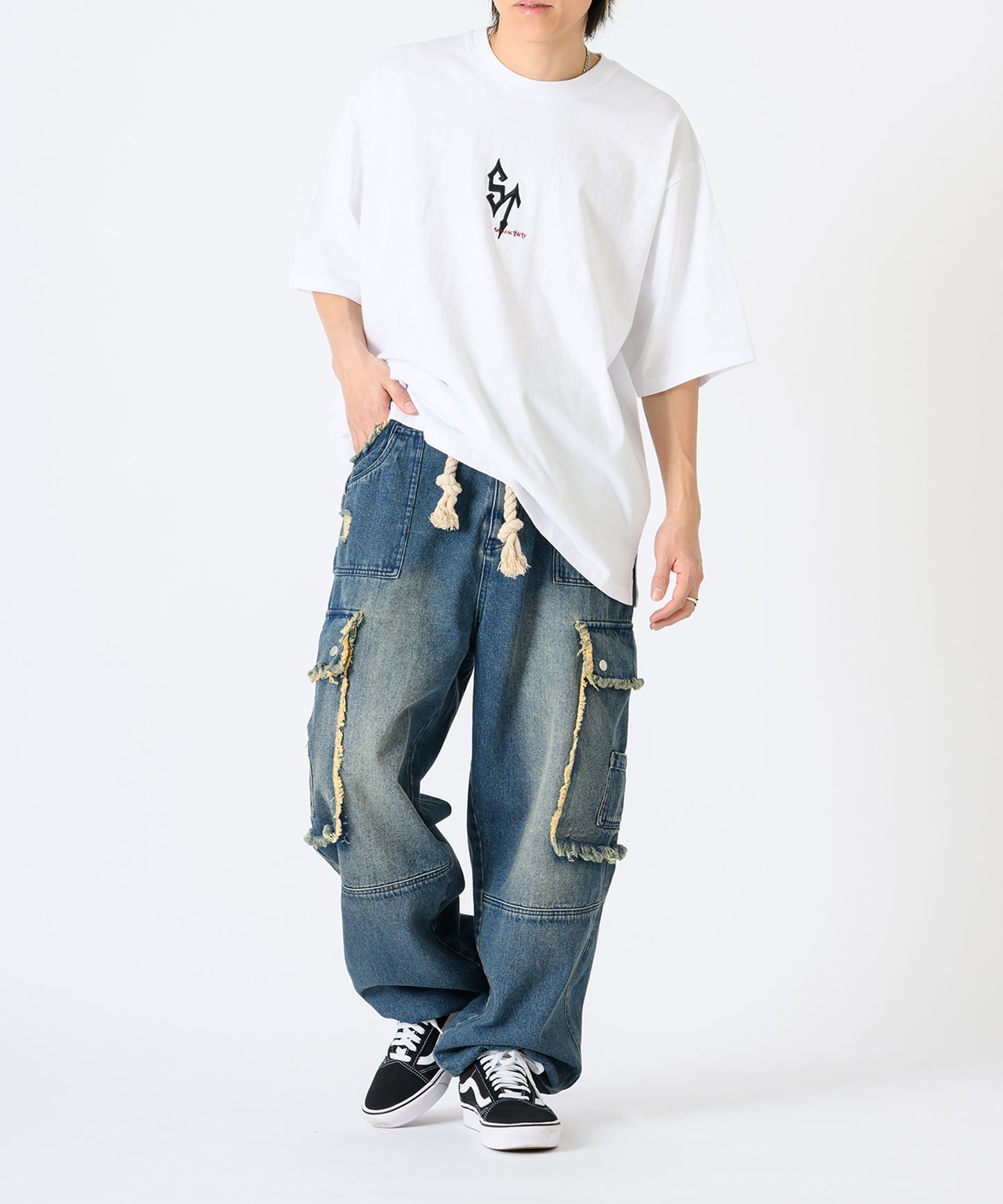 デニムカーゴパンツ