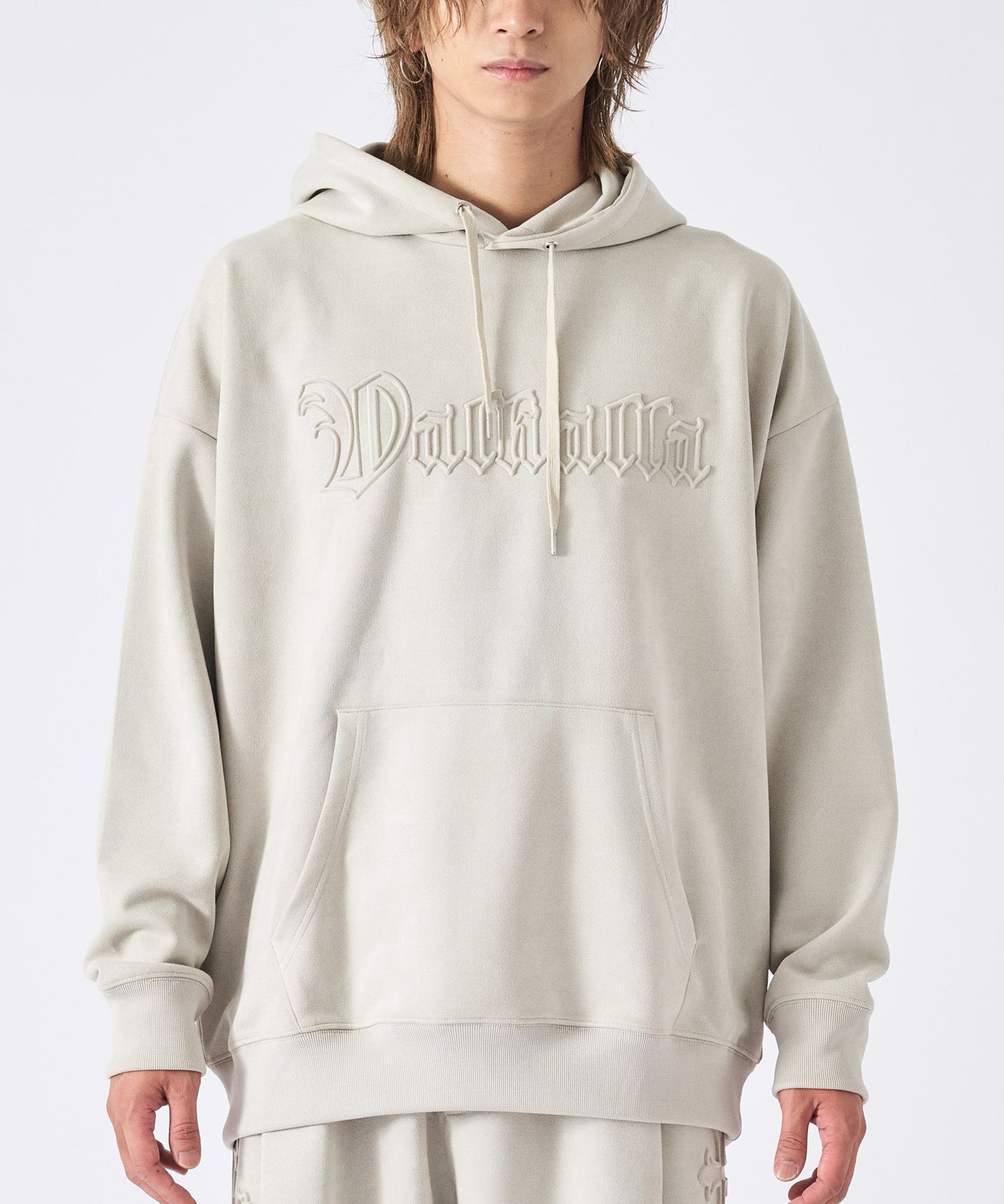 スエードエンボスプルパーカー