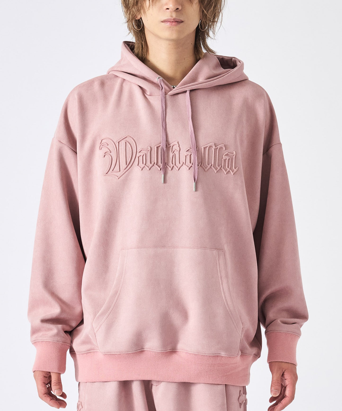 スエードエンボスプルパーカー