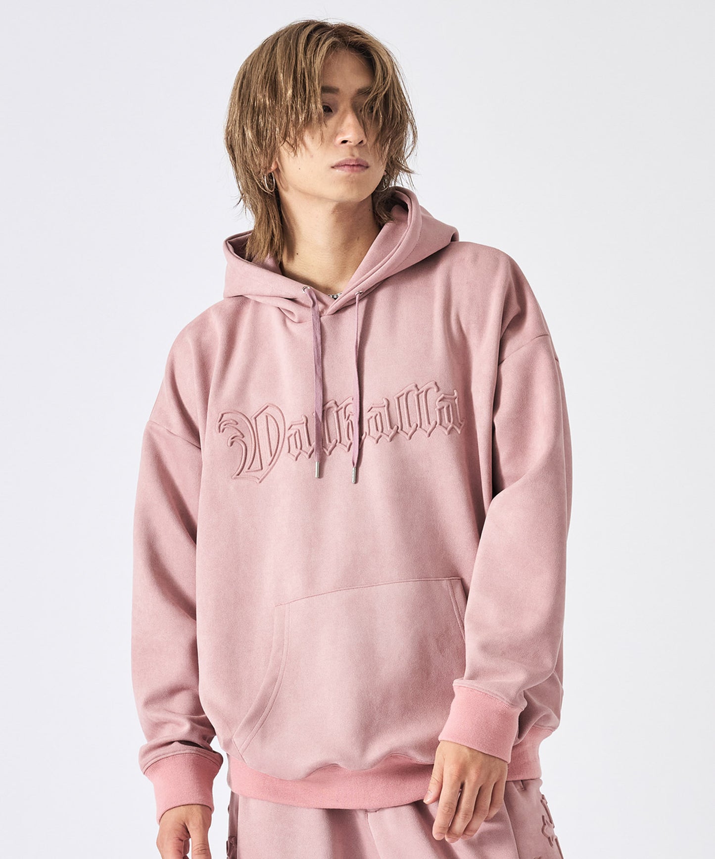 スエードエンボスプルパーカー