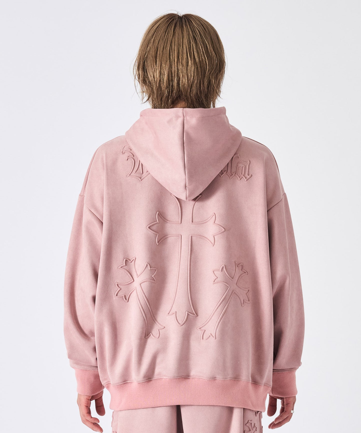 スエードエンボスプルパーカー