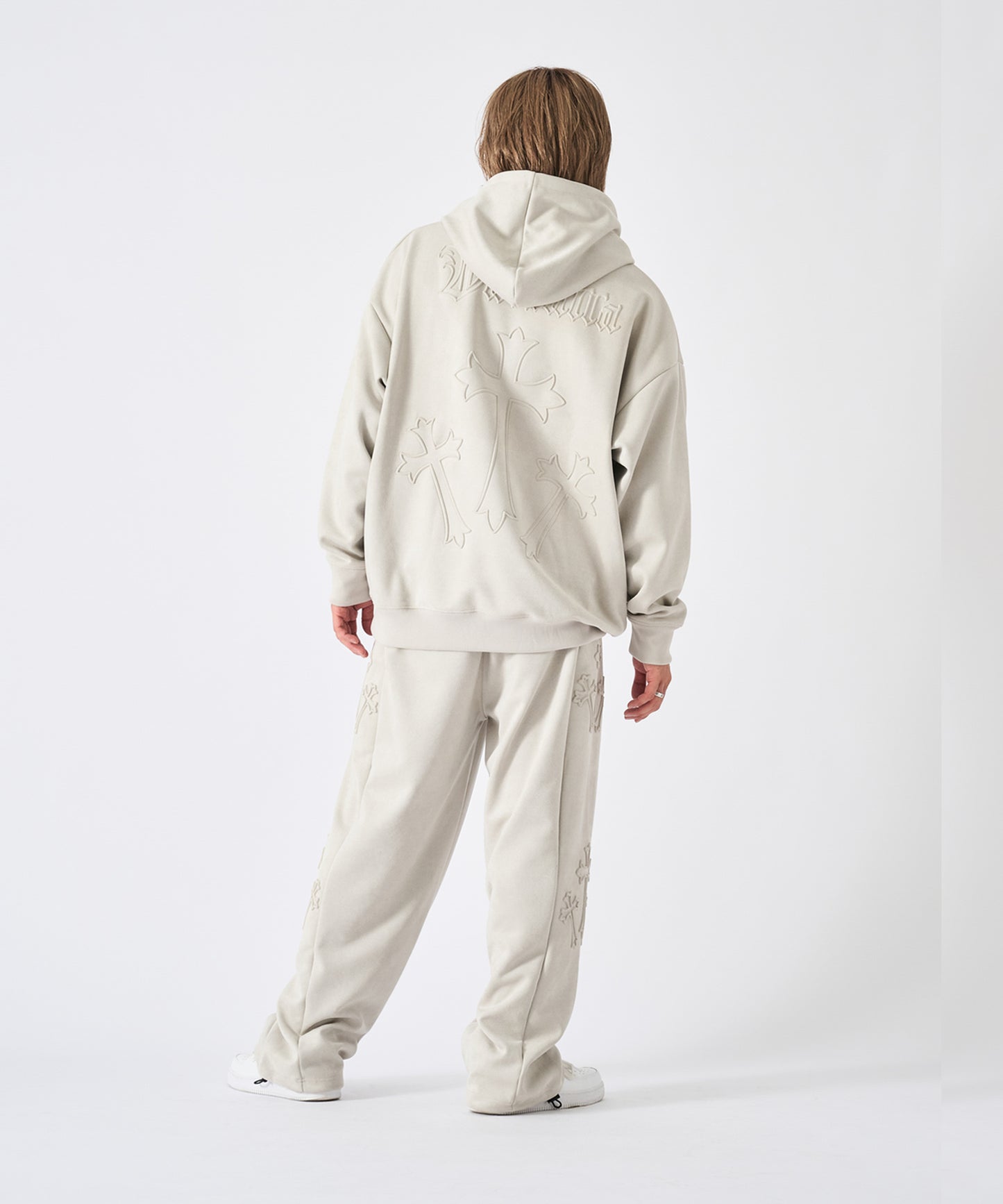 スエードエンボスプルパーカー