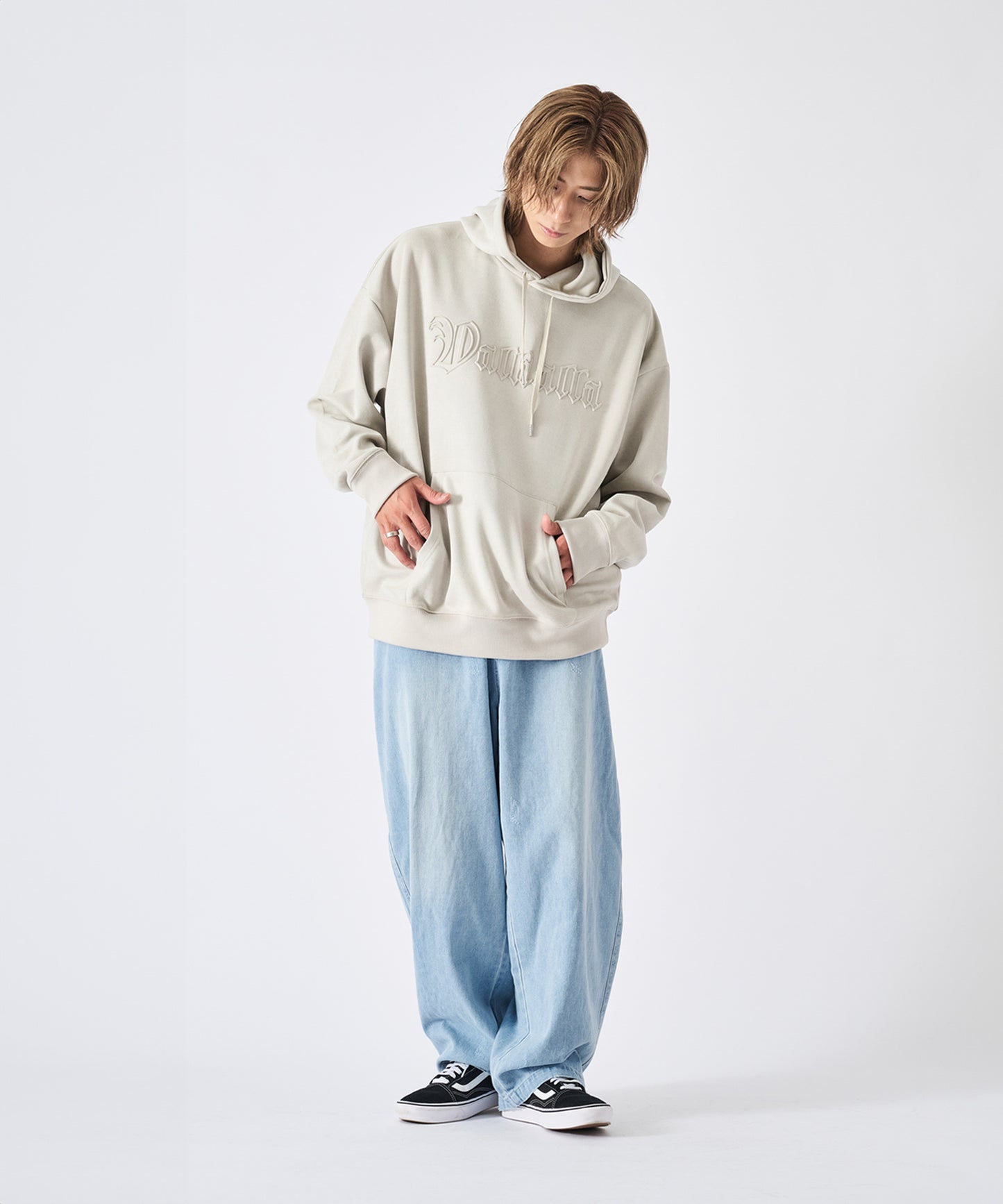 スエードエンボスプルパーカー