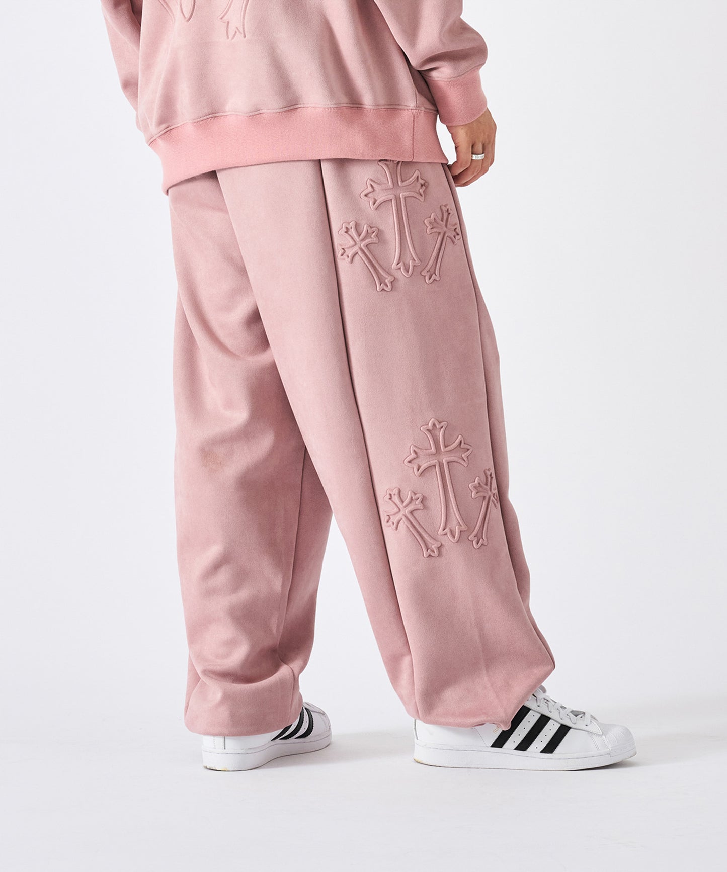 スエードエンボスワイドパンツ