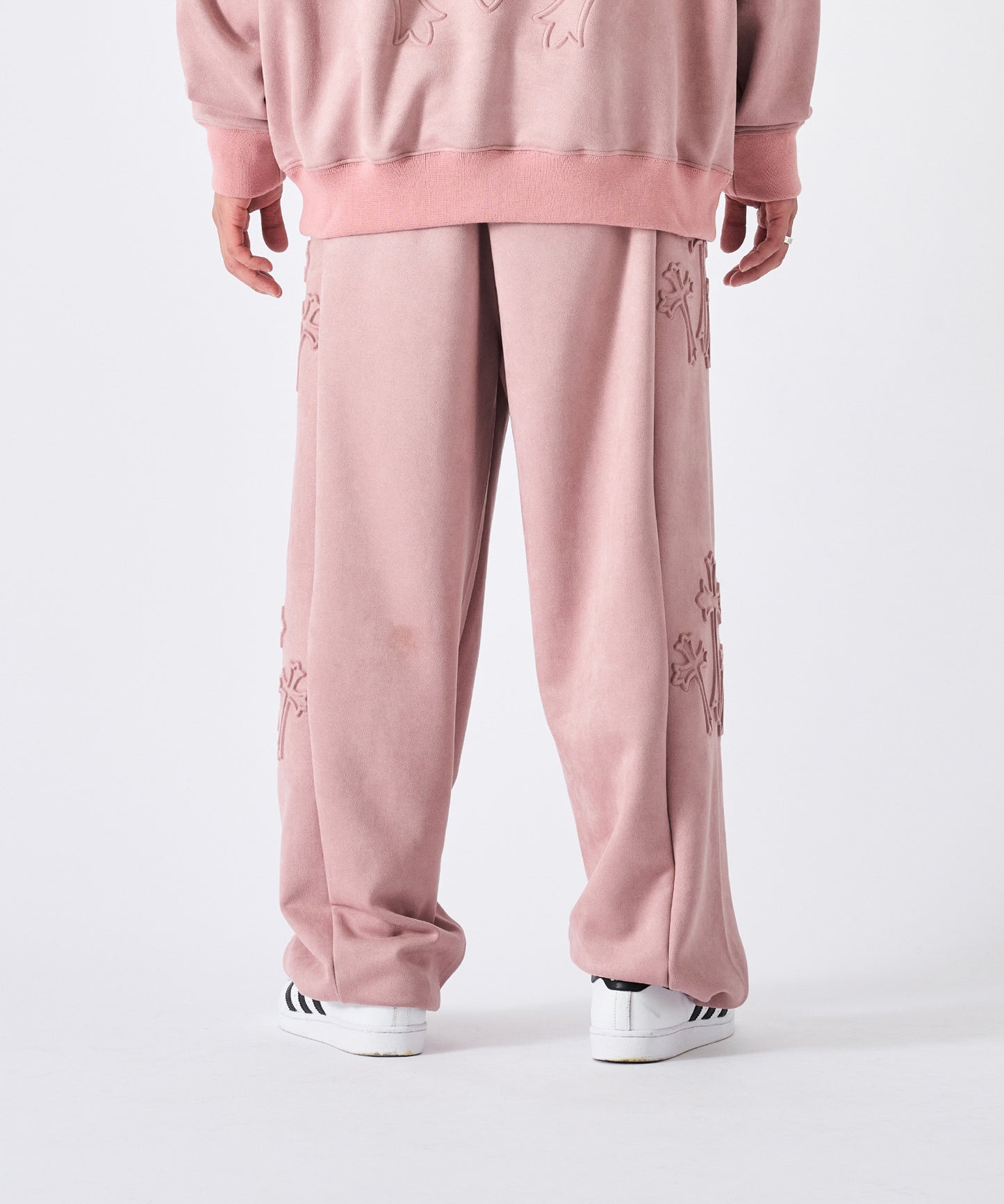 スエードエンボスワイドパンツ