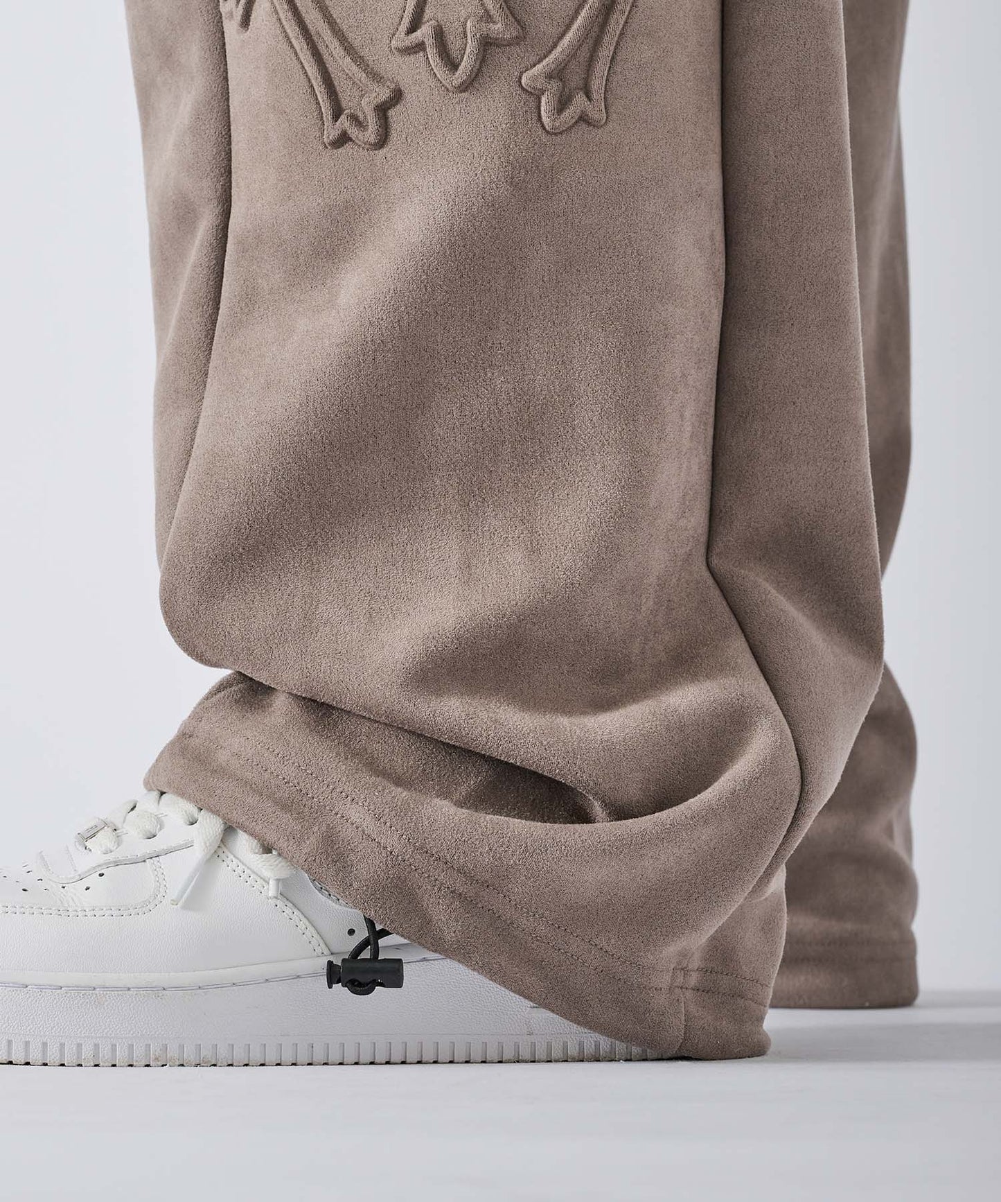 スエードエンボスワイドパンツ