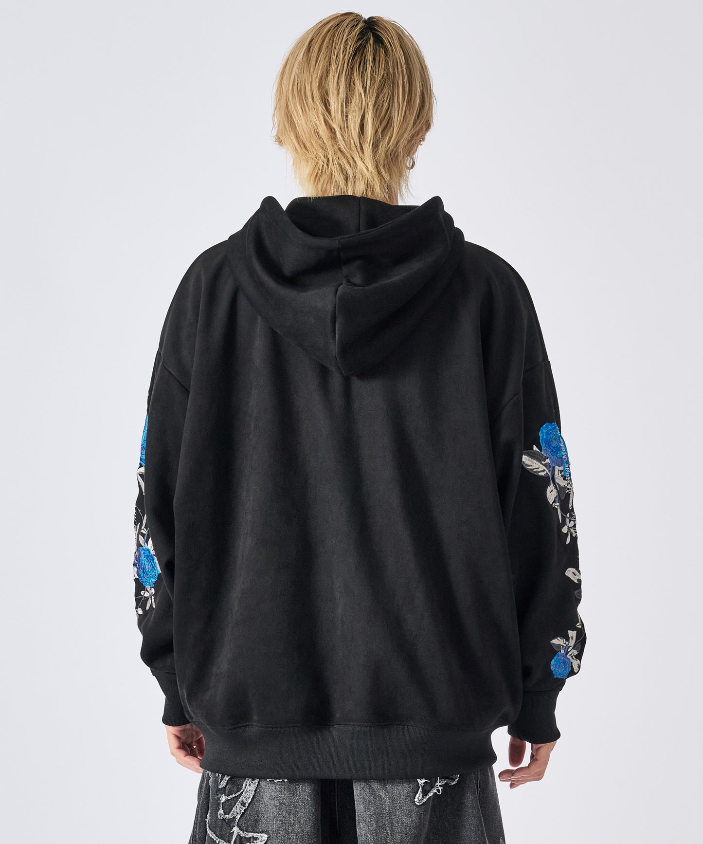 スエードジップパーカー