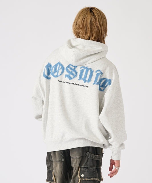 デニムアップリケパーカー