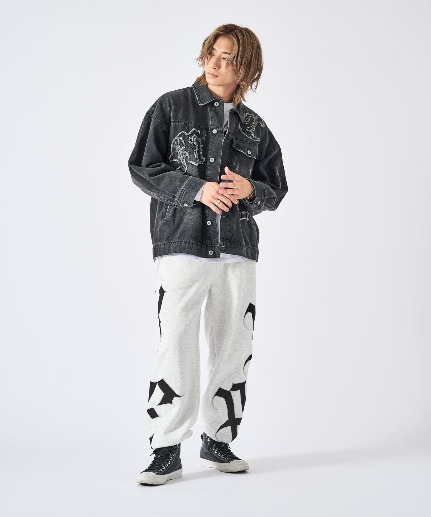 ビッグロゴ刺繍スウェットパンツ