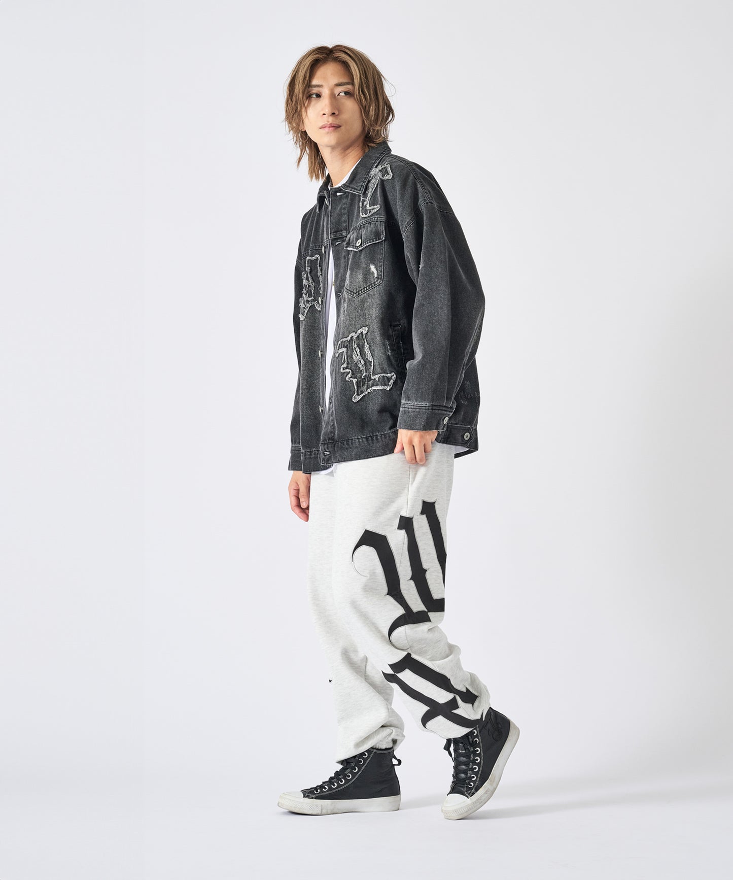 ビッグロゴ刺繍スウェットパンツ