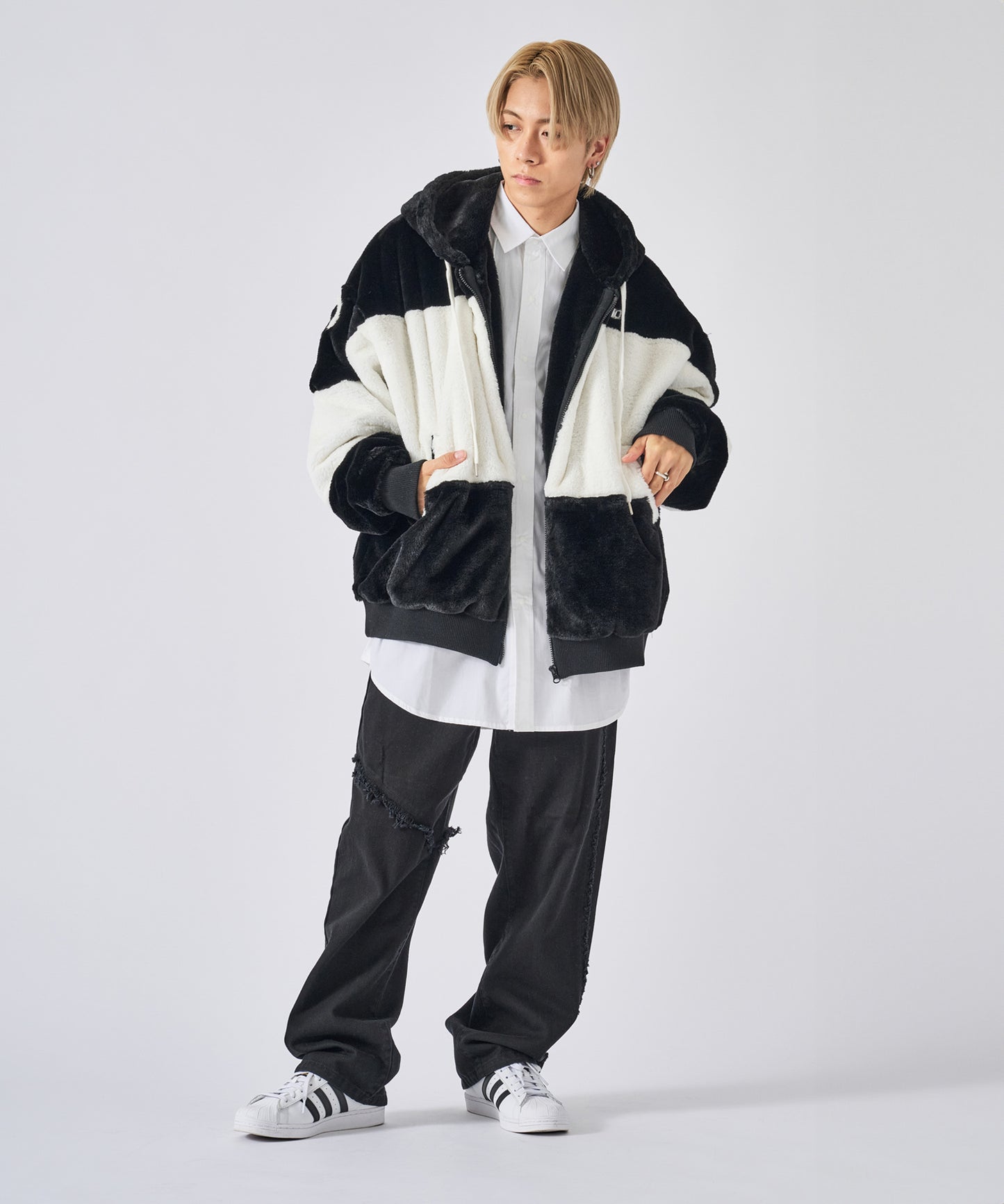 ビッグファー切り替えブルゾン