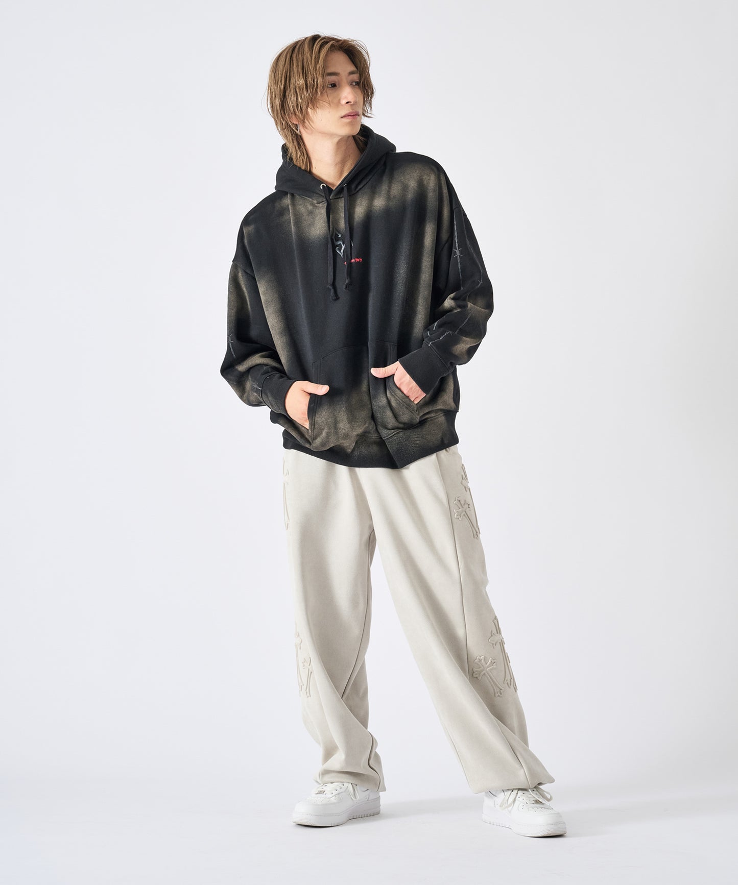 スプレー加工パーカー