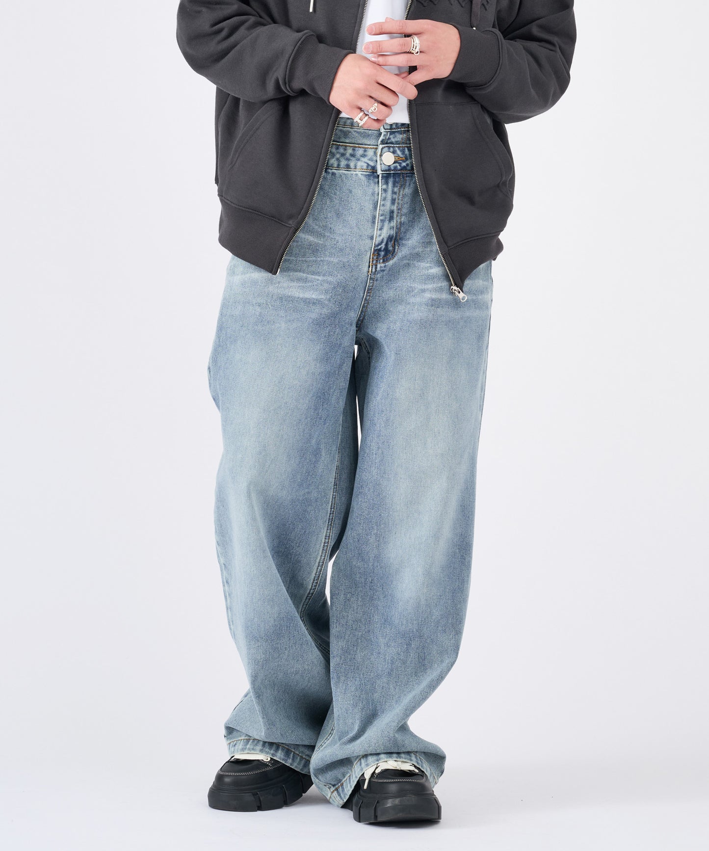 ダブルウエストパンツ