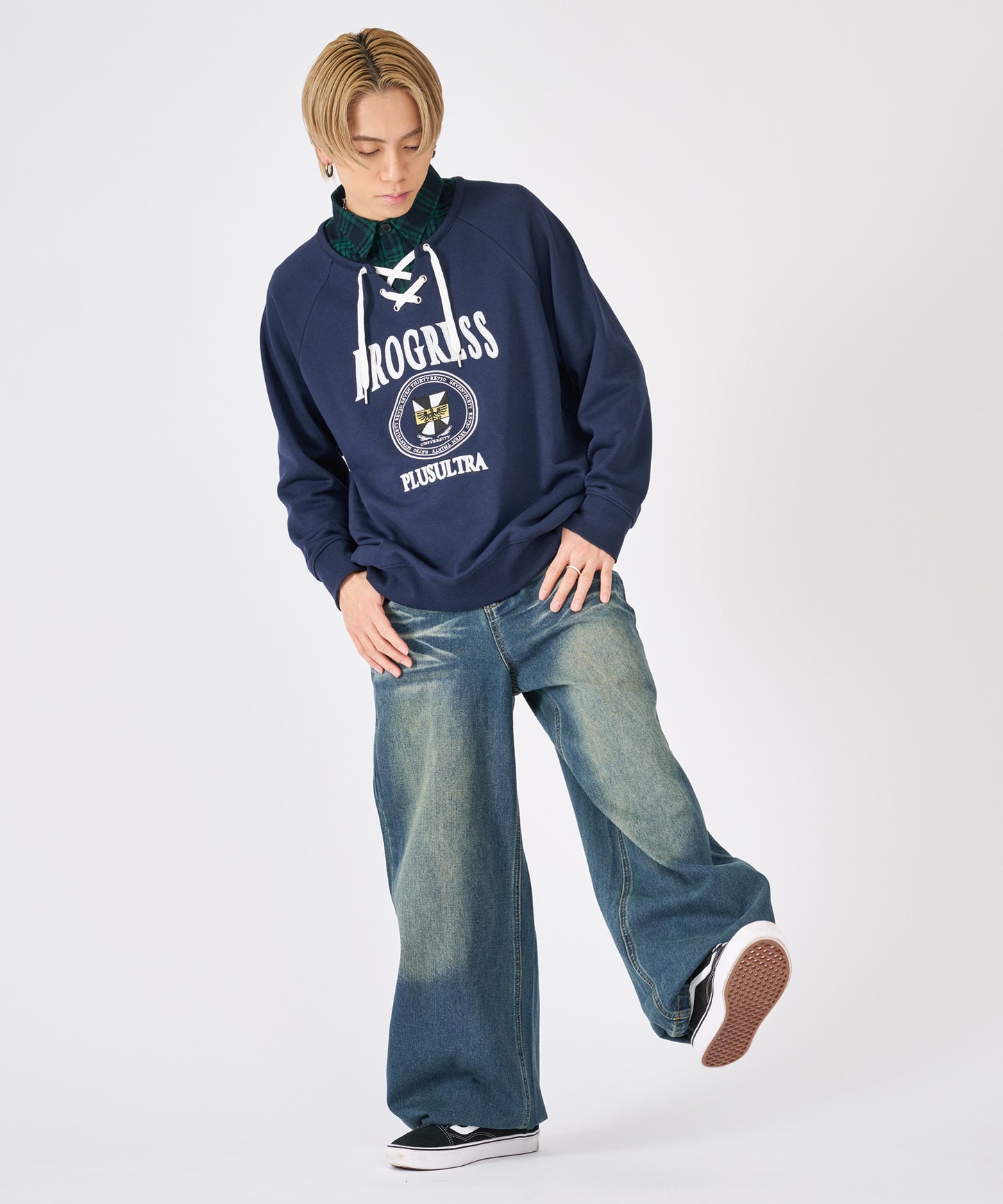 ダブルウエストパンツ