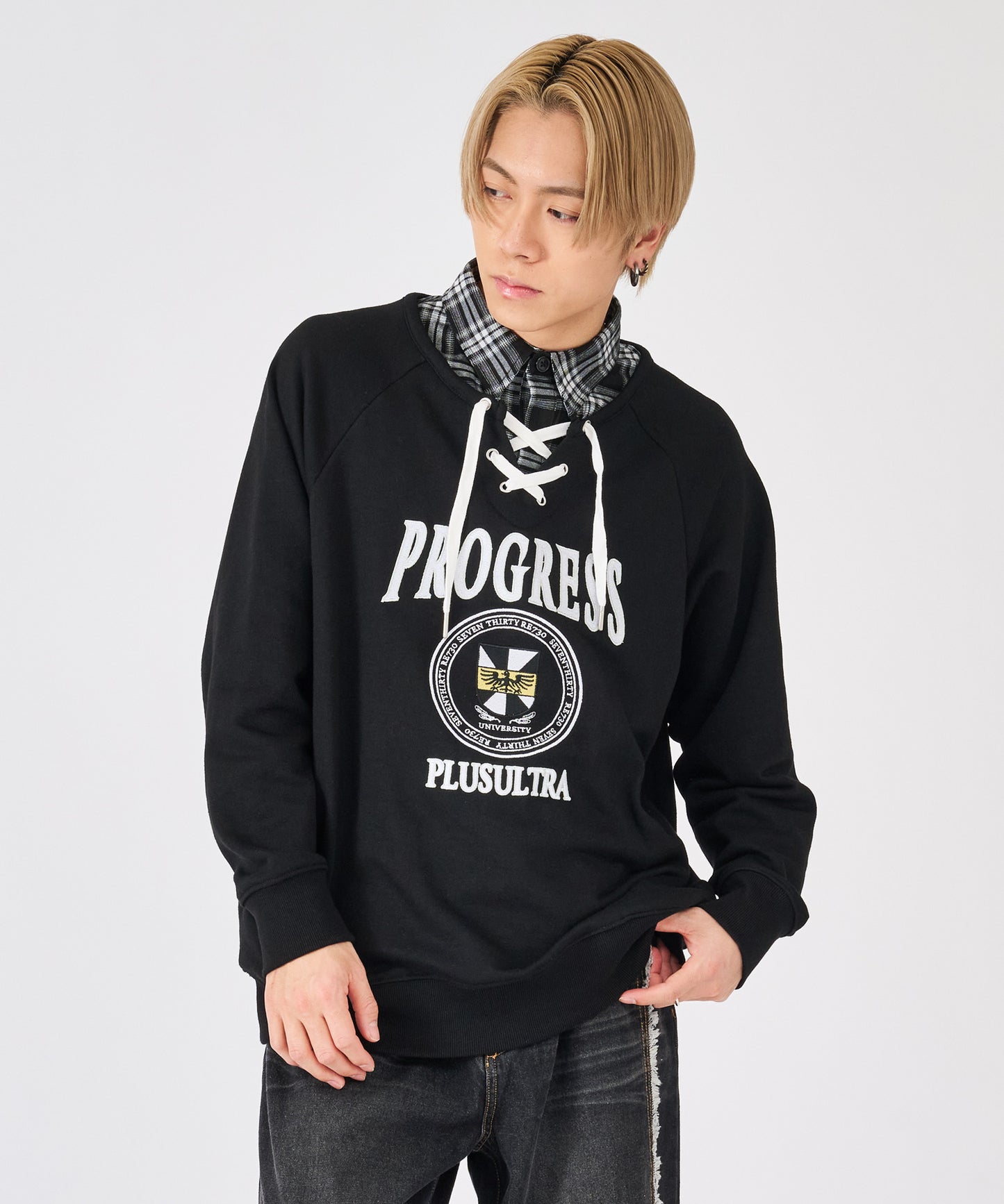 フェイクレイヤードトレーナー