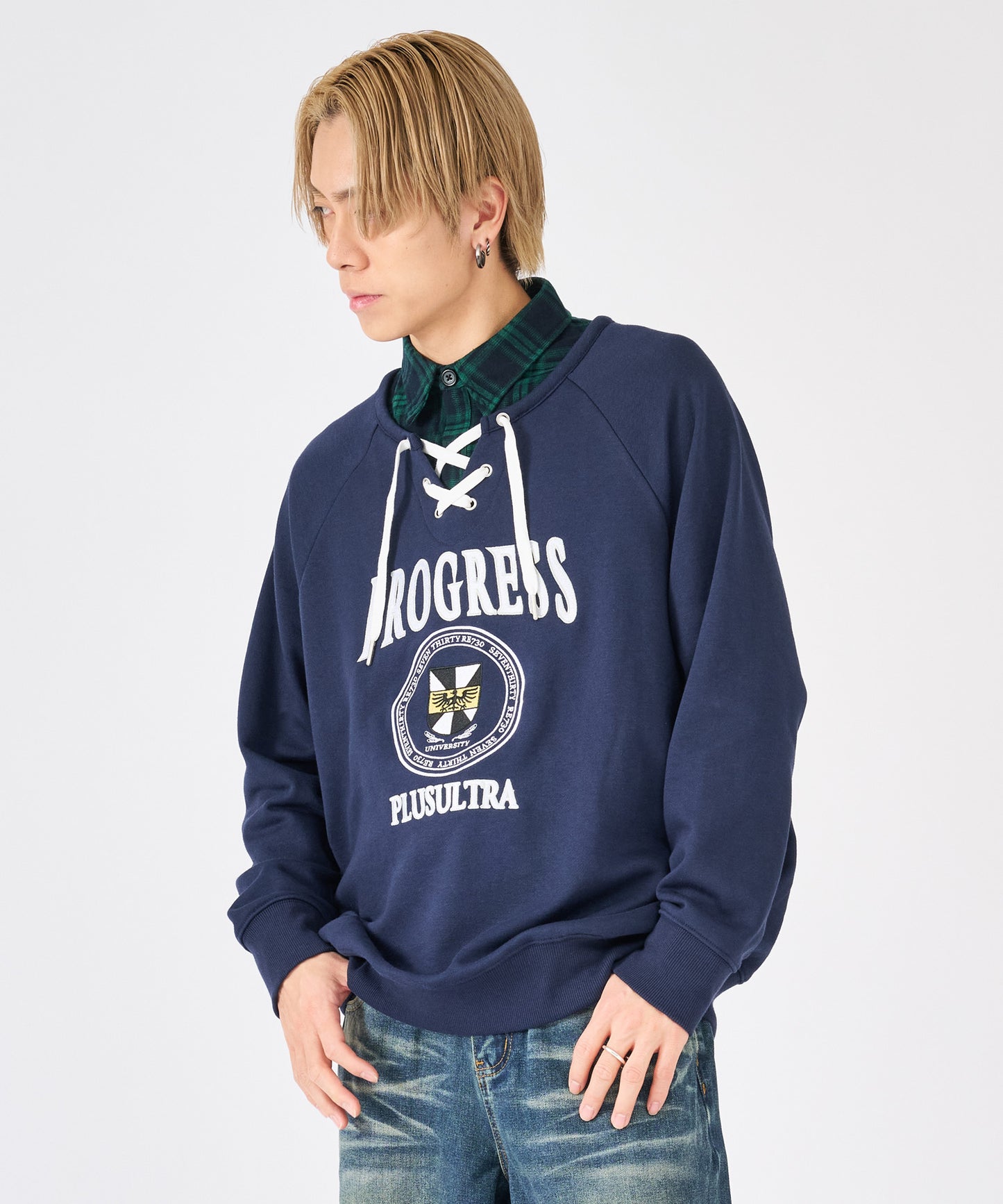 フェイクレイヤードトレーナー