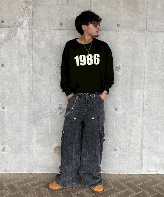 ベルトデザインデニムパンツ