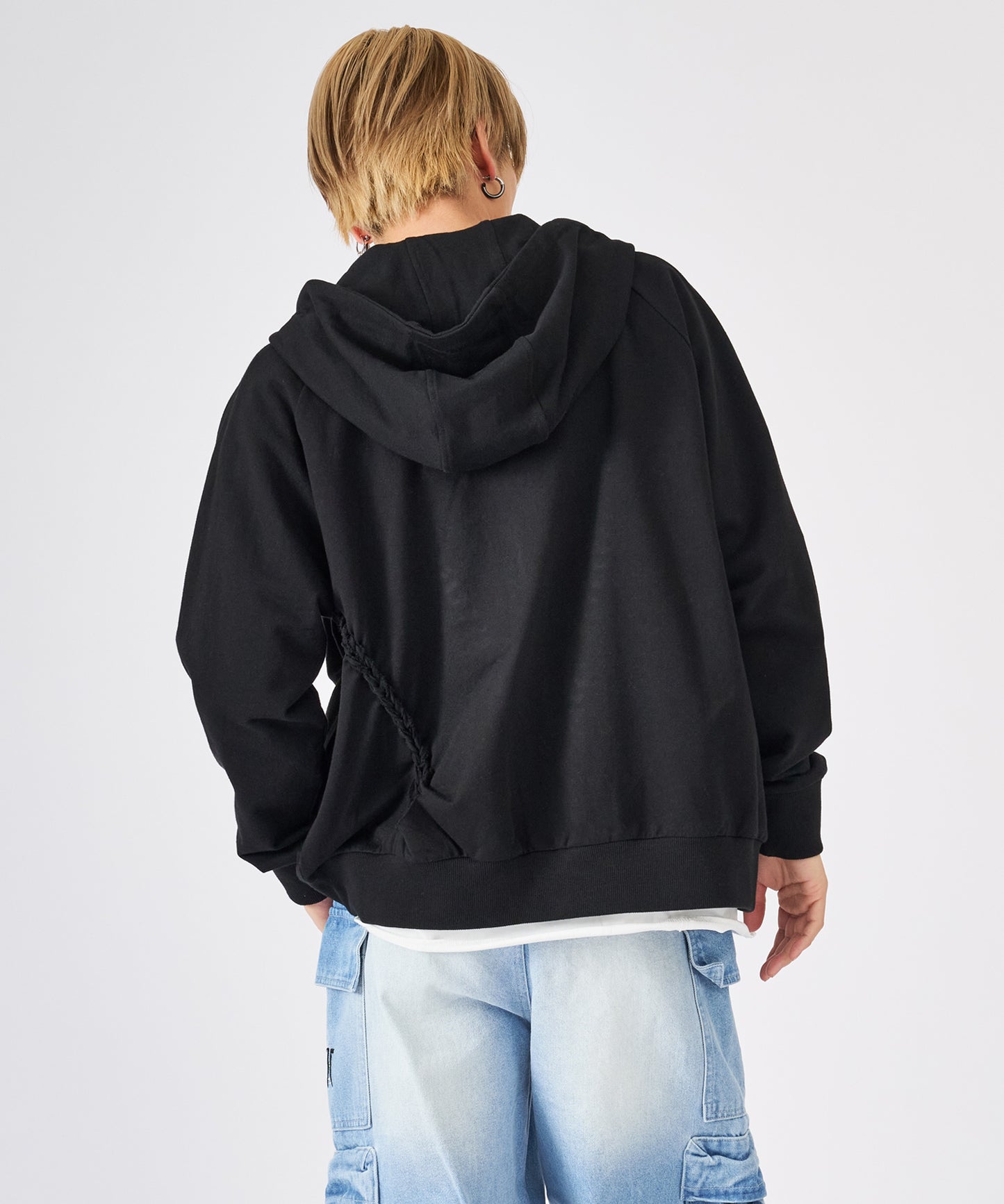 編み立てZIPパーカー