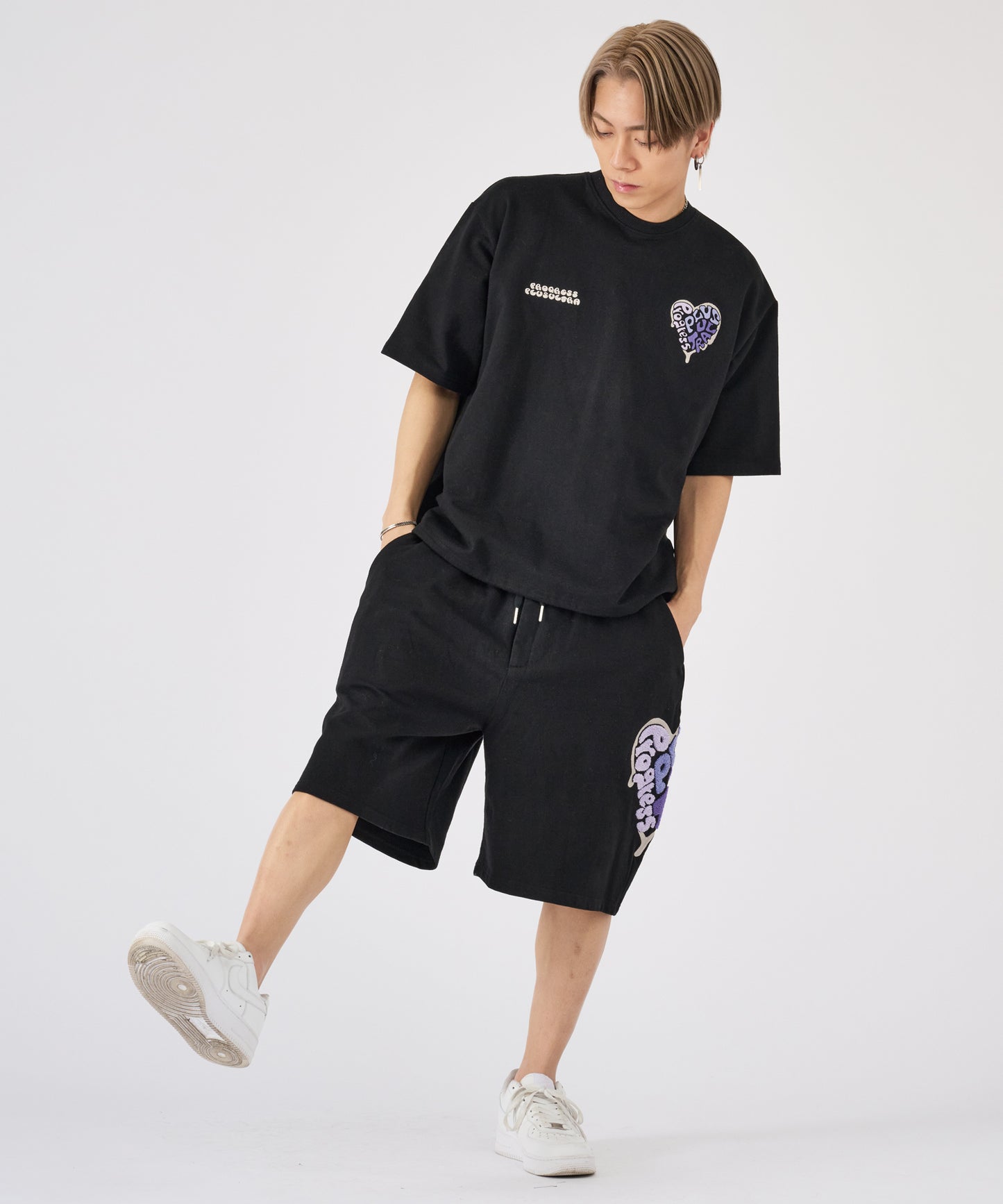 ハートサガラ刺繍セットアップ