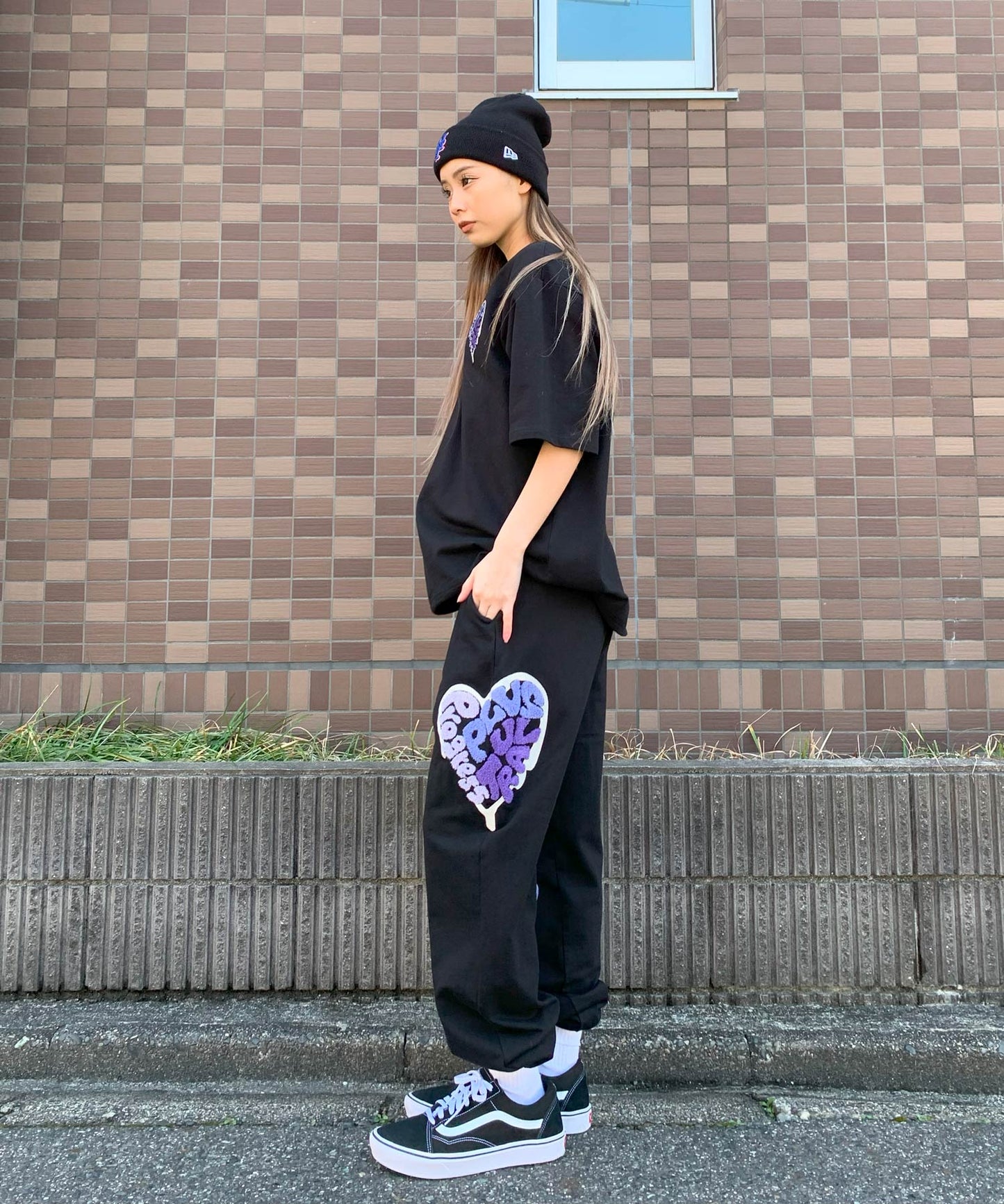ハートサガラ刺繍パンツ