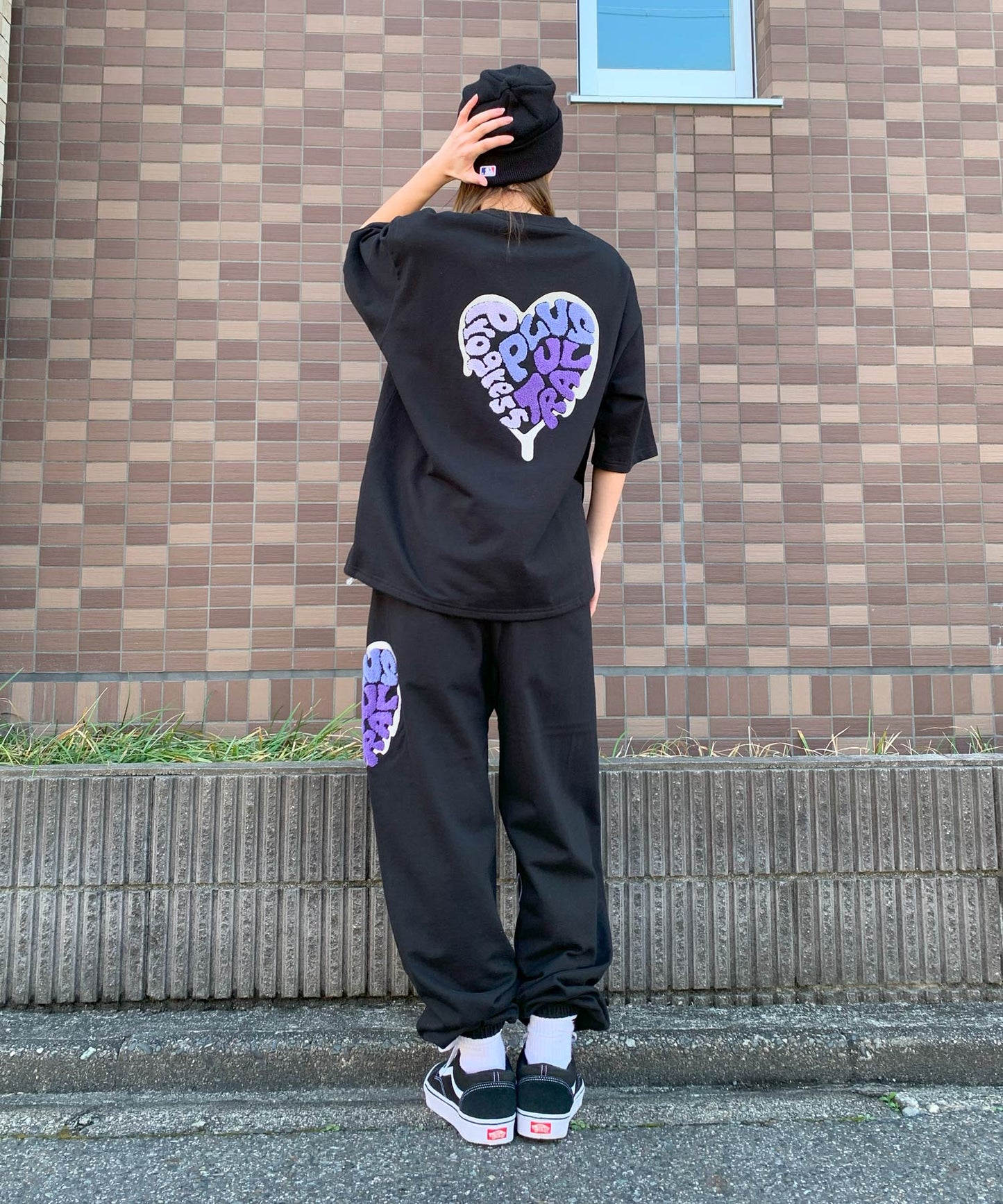 ハートサガラ刺繍パンツ