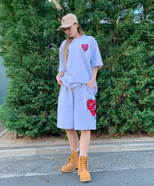 ハートサガラ刺繍ショートパンツ