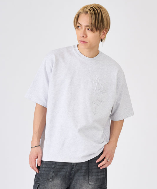 クロスエンボス半袖Tee