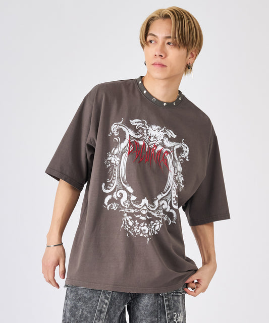 スタッズデザイン半袖Tee