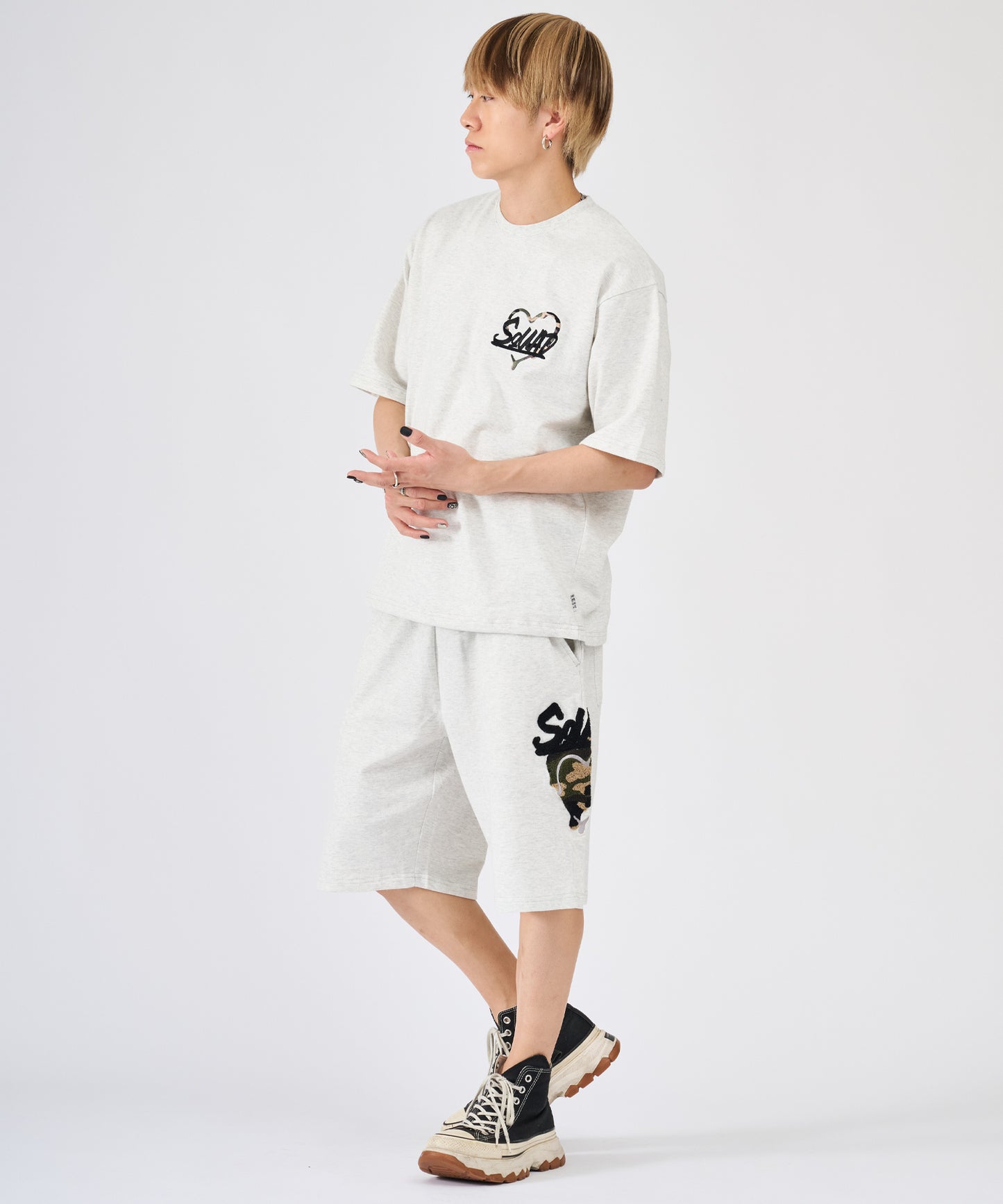 ハートサガラ刺繍セットアップ