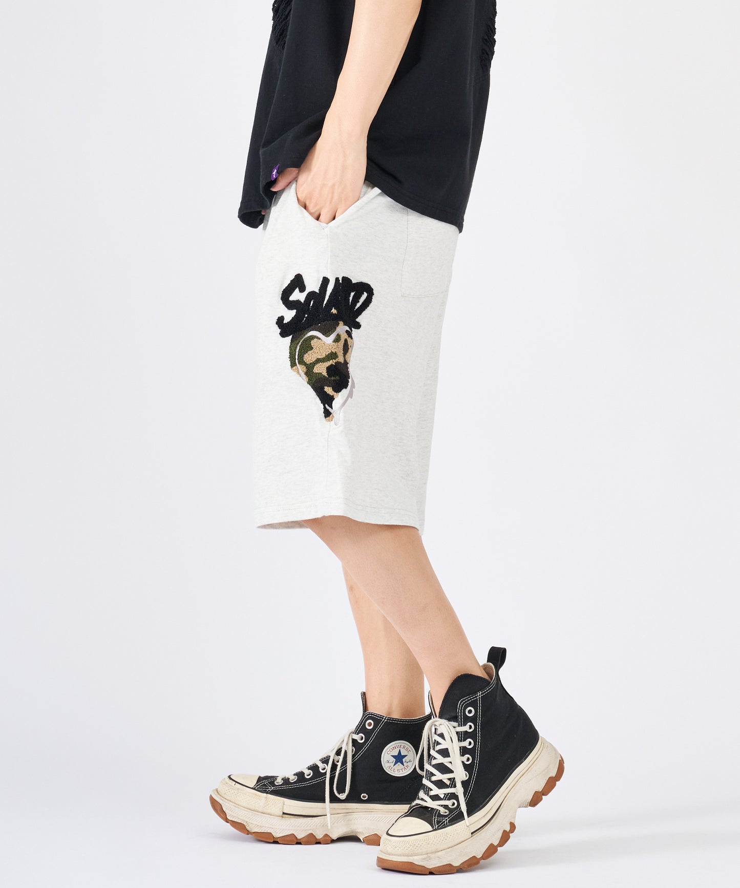 ハートサガラ刺繍ショートパンツ