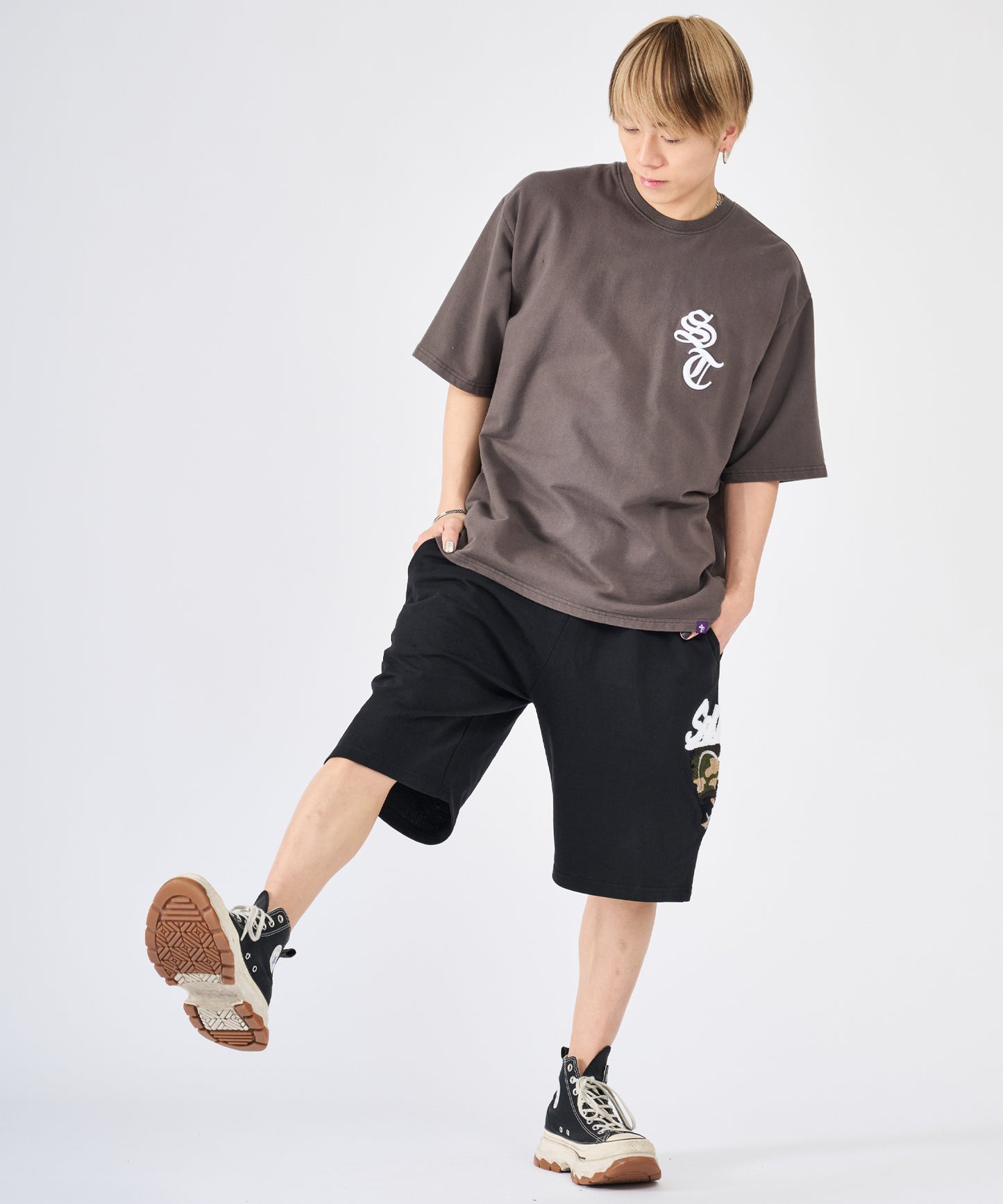 ハートサガラ刺繍ショートパンツ